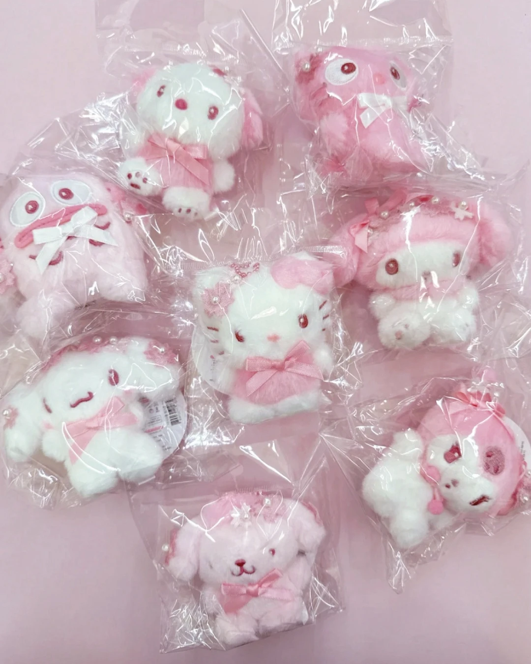 Sanrio｜三麗鷗 韓國限定 櫻花系列 絨毛玩偶 粉嫩色系 包包配件 療癒小物