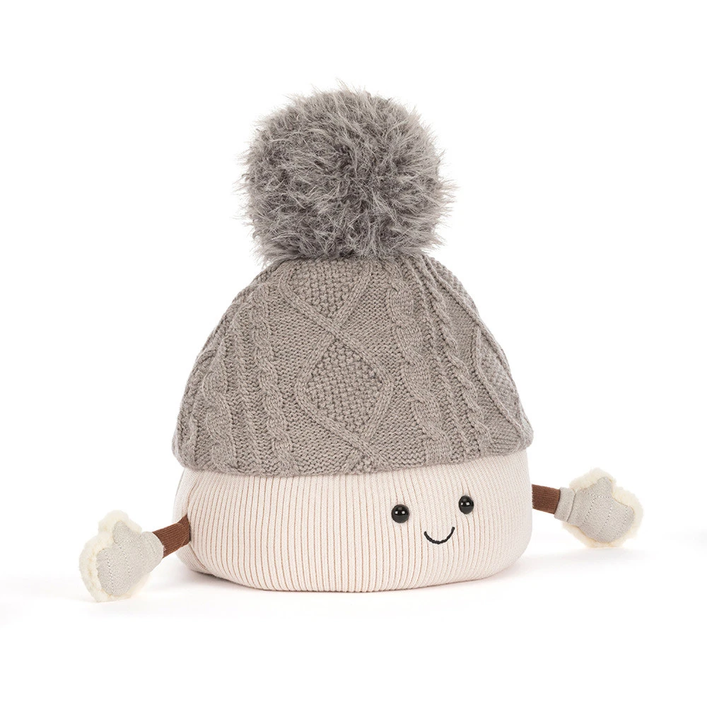 Jellycat｜Amuseables Pomilly 毛球針織毛帽 絨毛玩偶 26cm A2HAT