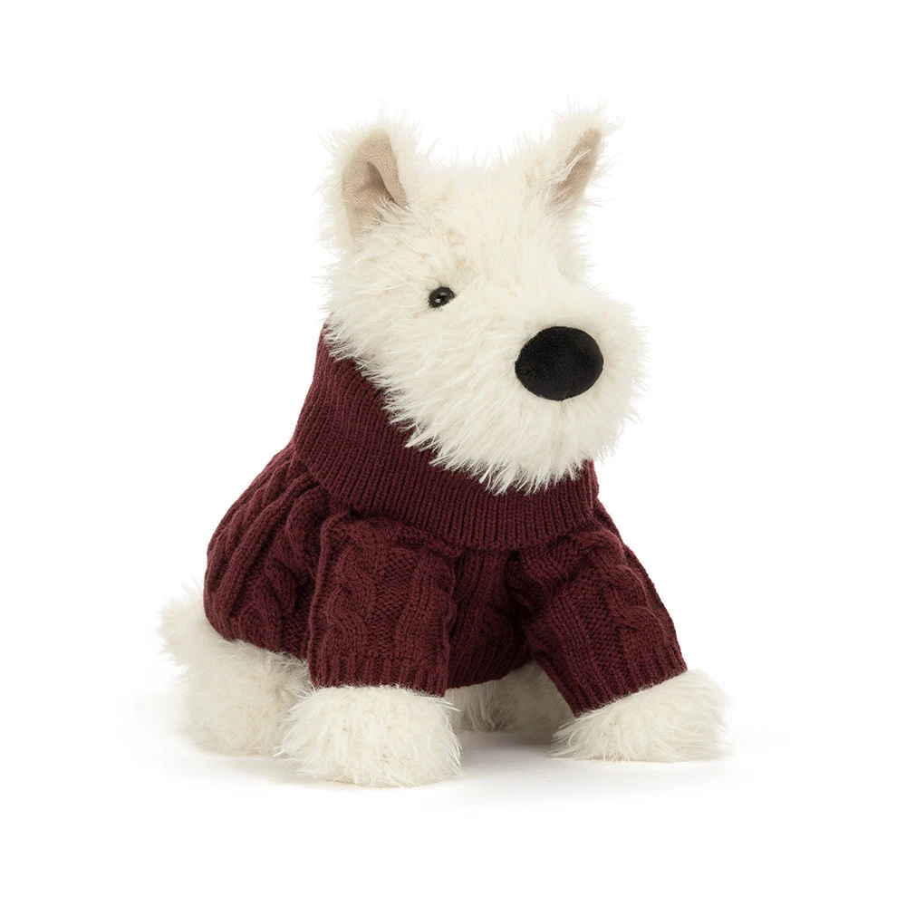 Jellycat｜Munro Scottie Dog Winter Jumper Outfit 蘇格蘭㹴 Munro 冬季毛衣款 絨毛玩偶 25cm MUN2JUM