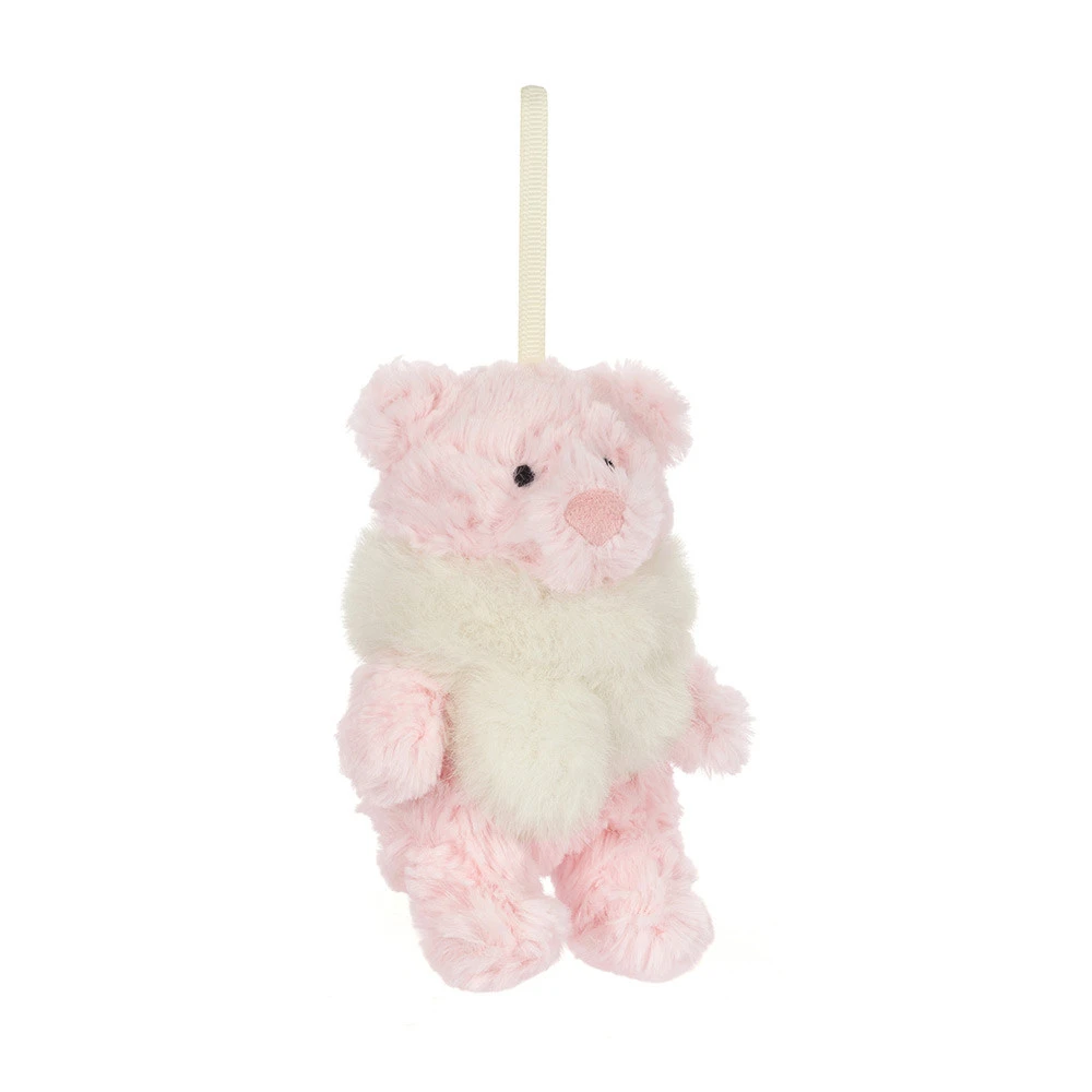Jellycat｜Leola Bear Winter Warmer Decoration Leola 粉色小熊 冬日圍巾吊飾 10cm BARL6D