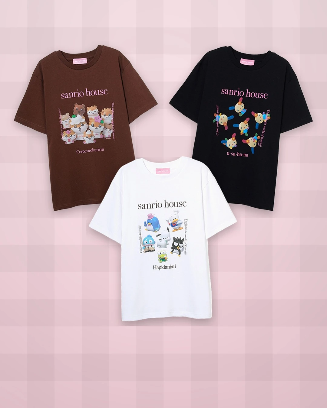 SANRIO｜三麗鷗 sanrio house 角色印花短袖T恤 可樂鈴 USAHANA HAPIDANBUI 全3款