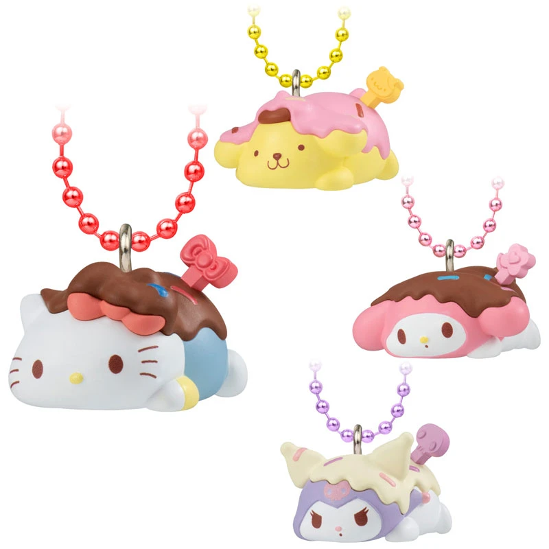 BANDAI｜三麗鷗家族 麻糬棉花糖 巧克力吊飾 食玩盲盒 全8款 Hello Kitty 大耳狗 美樂蒂 酷洛米 單入／一盒10入