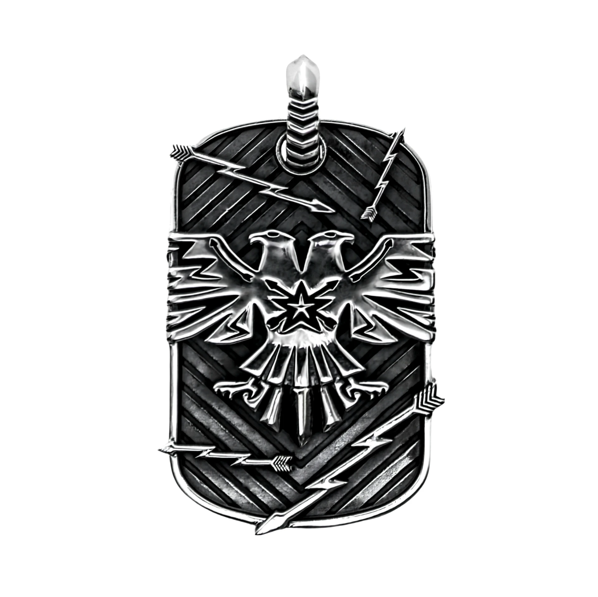 DOUBLE HEADS THUNDERBIRD DOG TAG