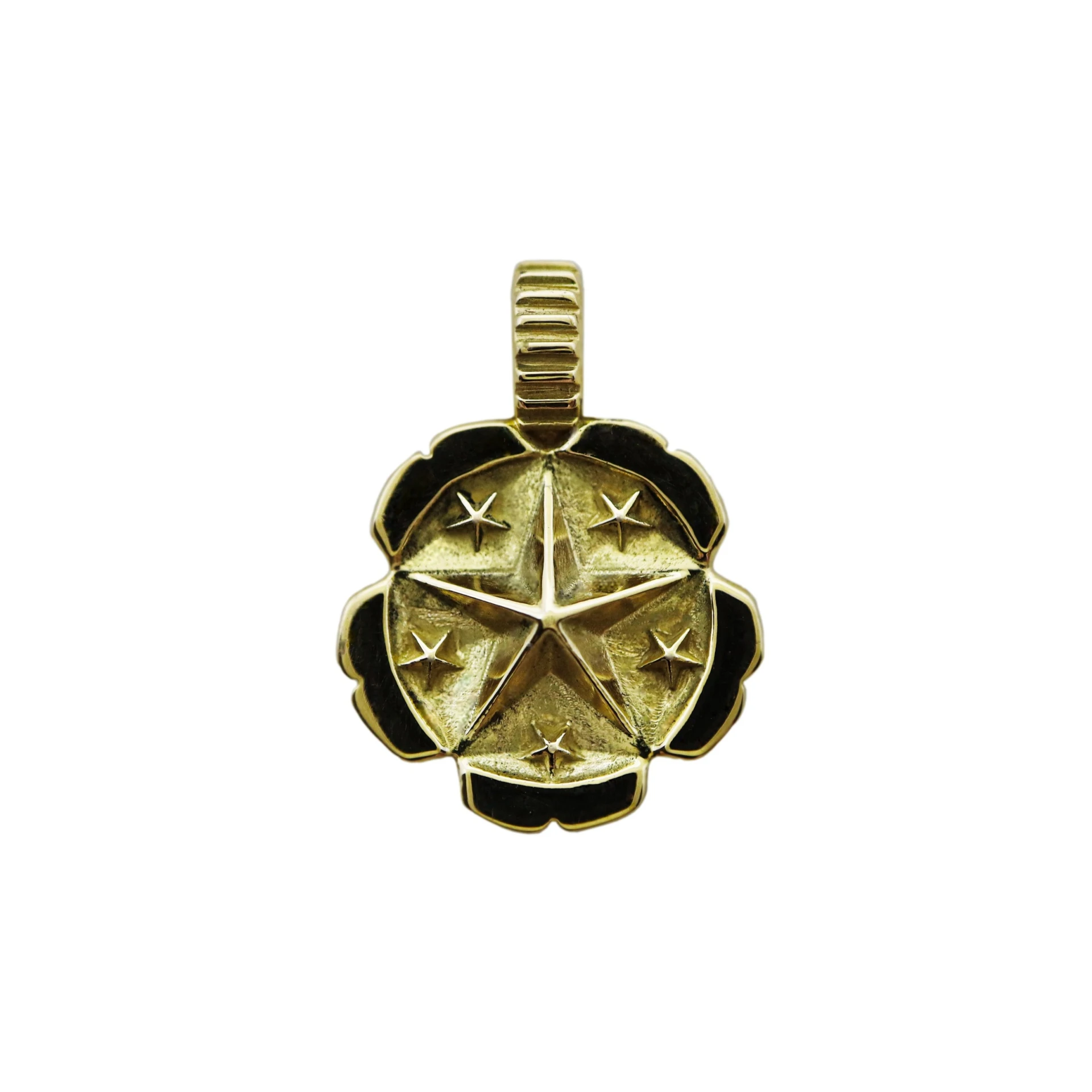 TINY FLOWER WITH 6 STARS PENDANT 18K GOLD