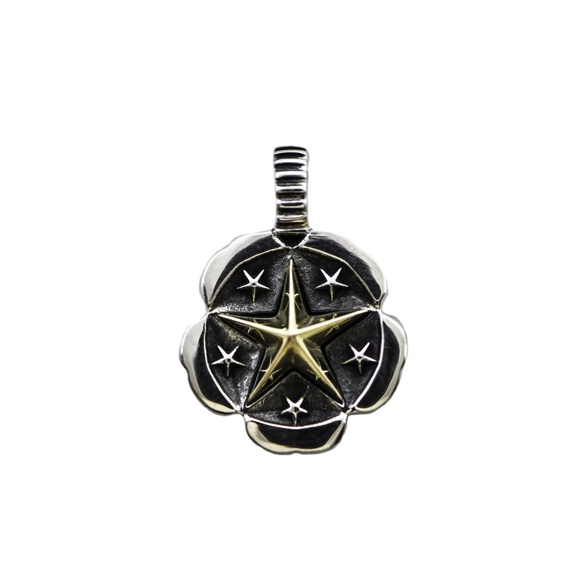TINY FLOWER WITH 6 STARS PENDANT 925/18K