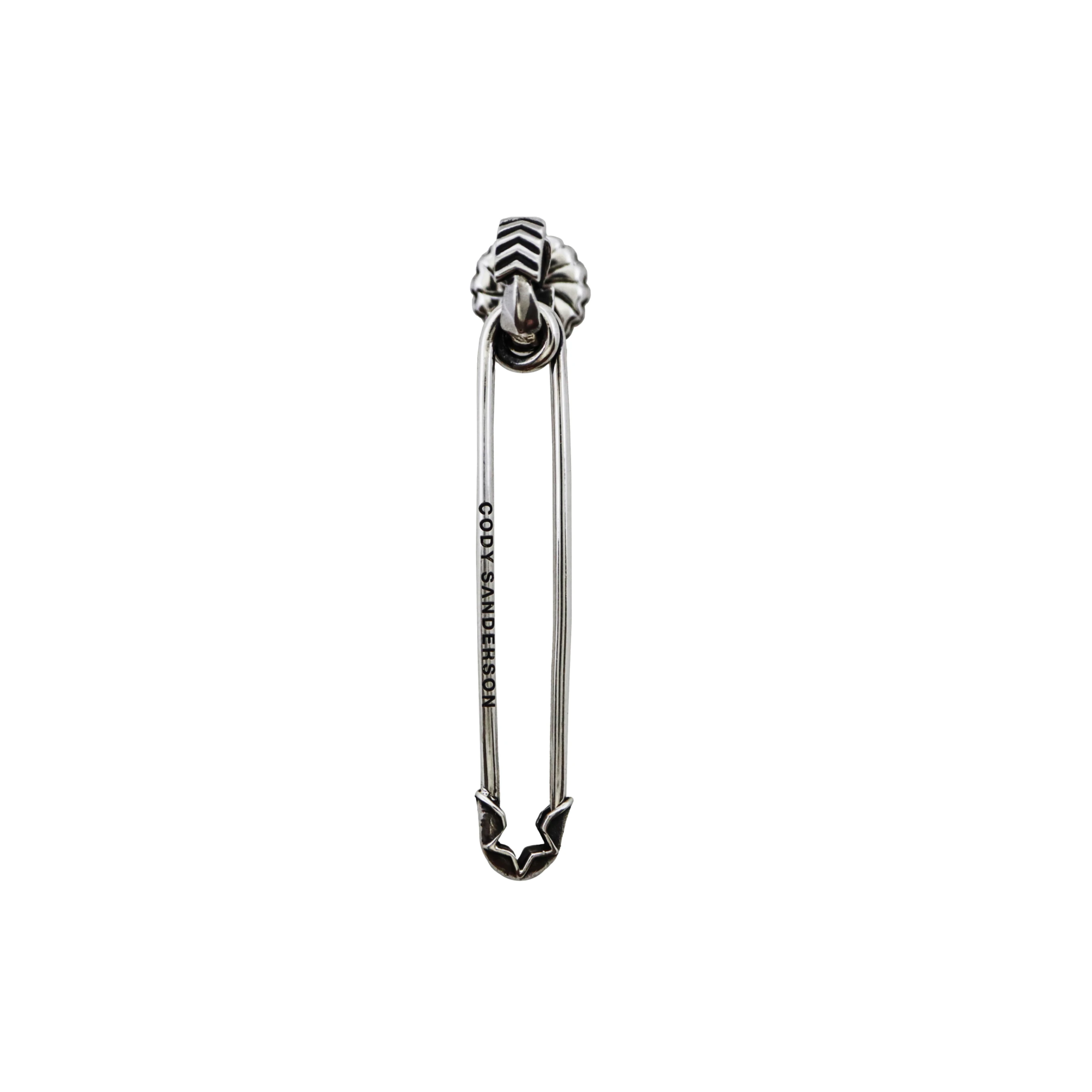 SMALL PIN-UP STAR SAFETY PIN EARRING - LEFT