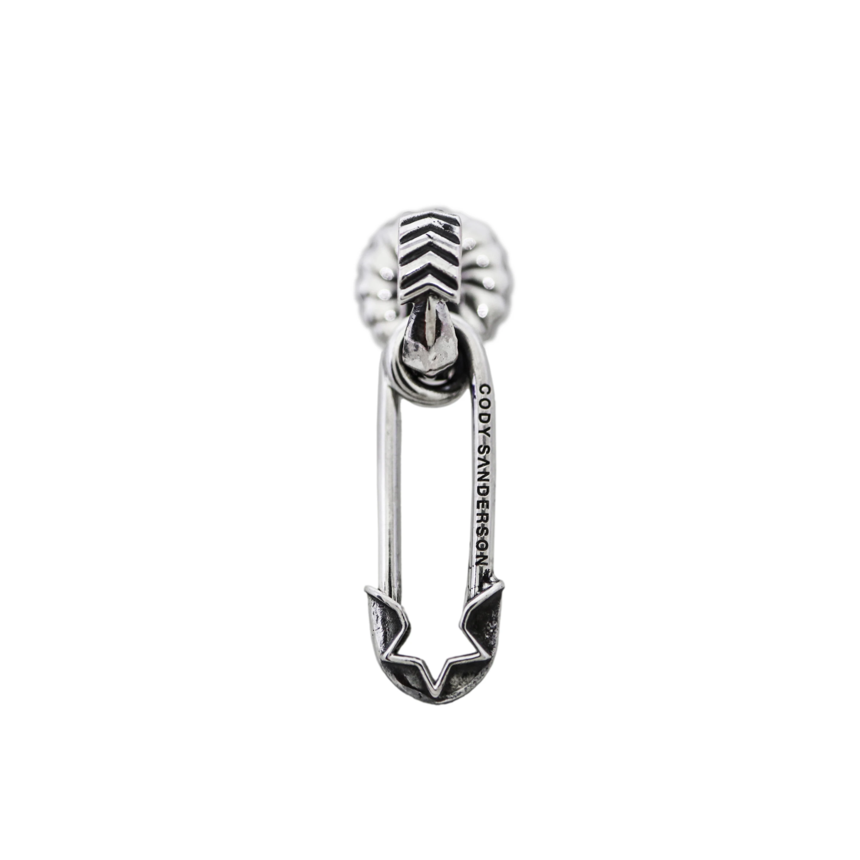TINY PIN-UP STAR SAFETY PIN EARRING - RIGHT