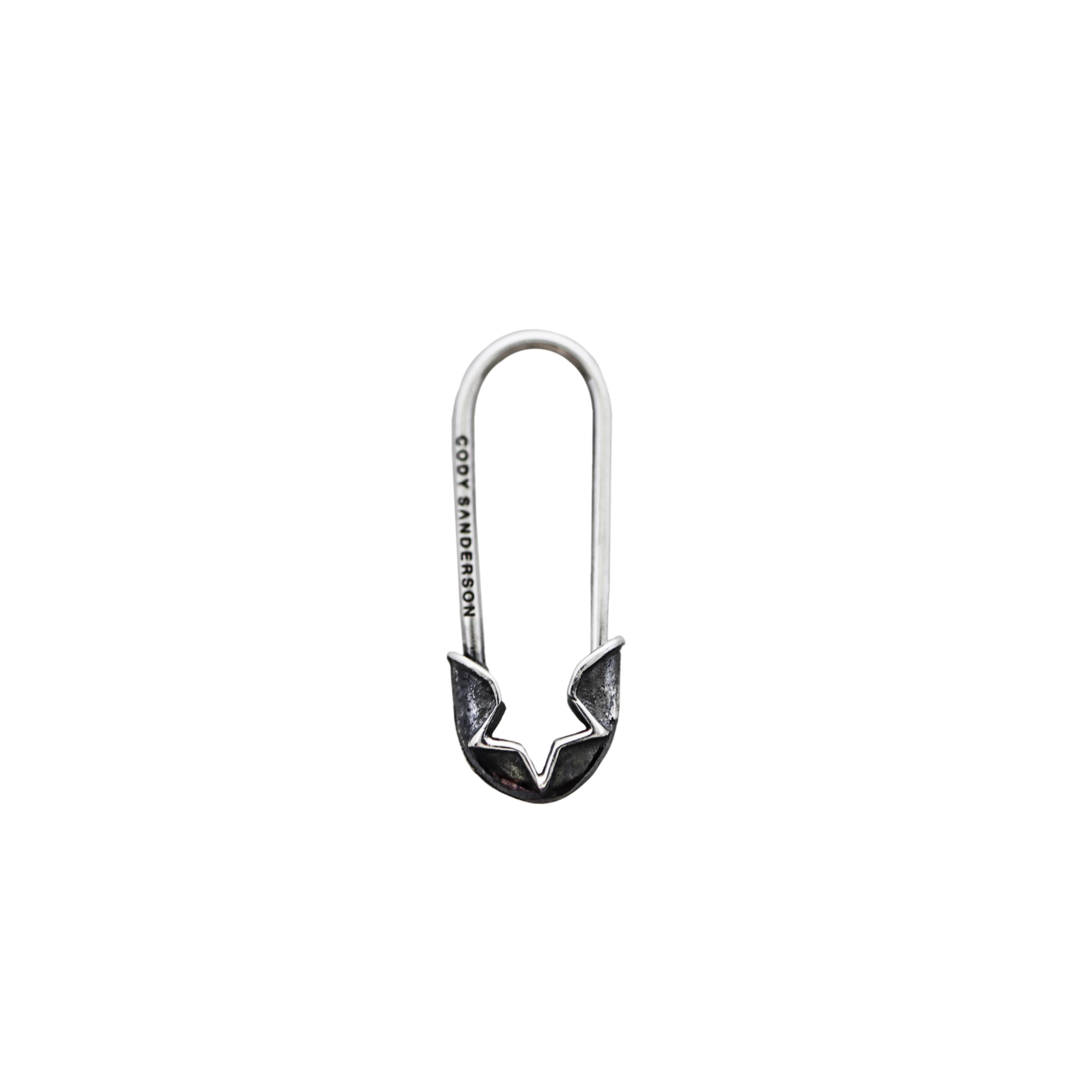 EXTRA TINY PIN-UP STAR SAFETY PIN EARRING - LEFT
