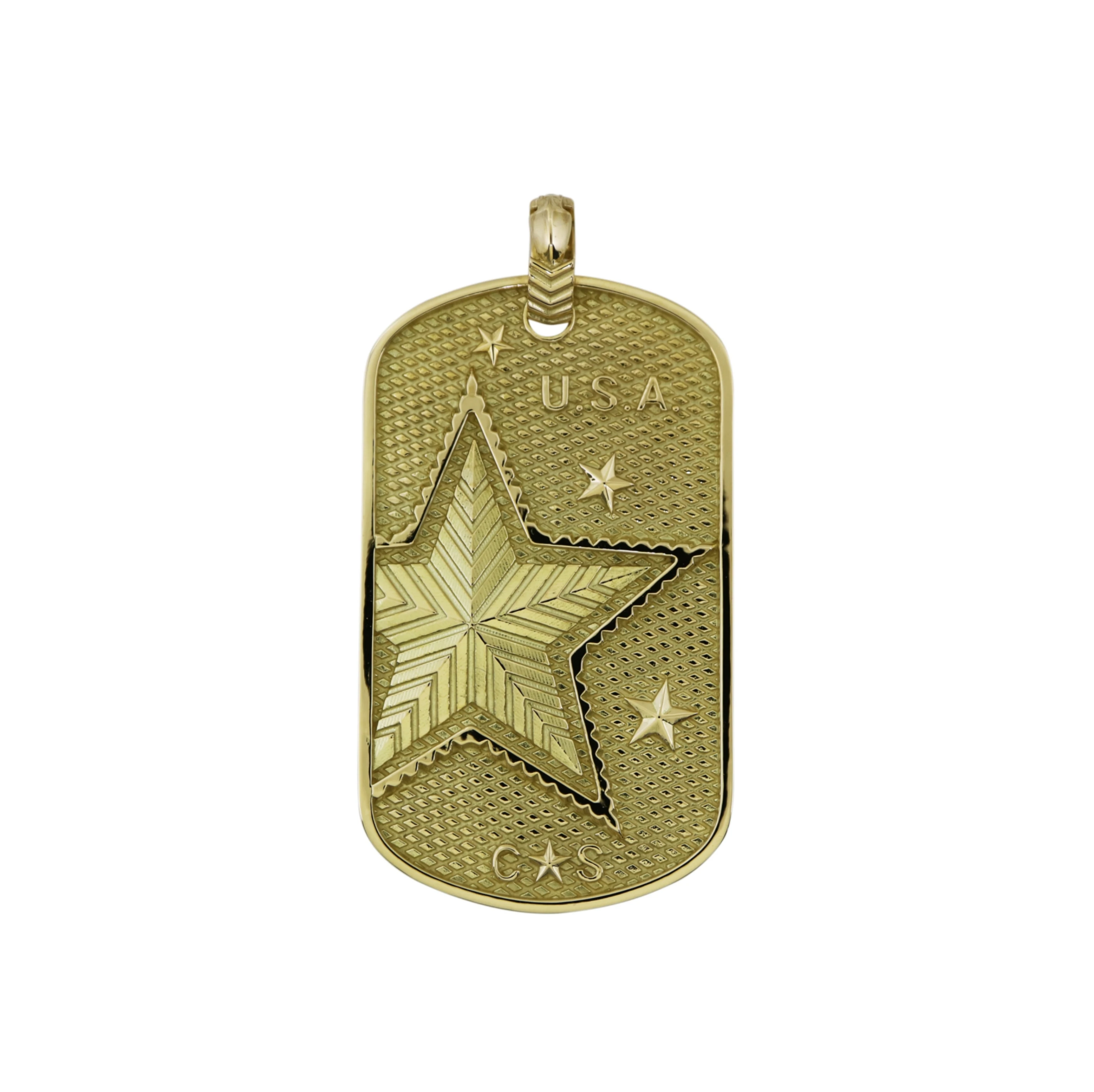 CS BEAT THE VIRUS DOG TAG 18K GOLD