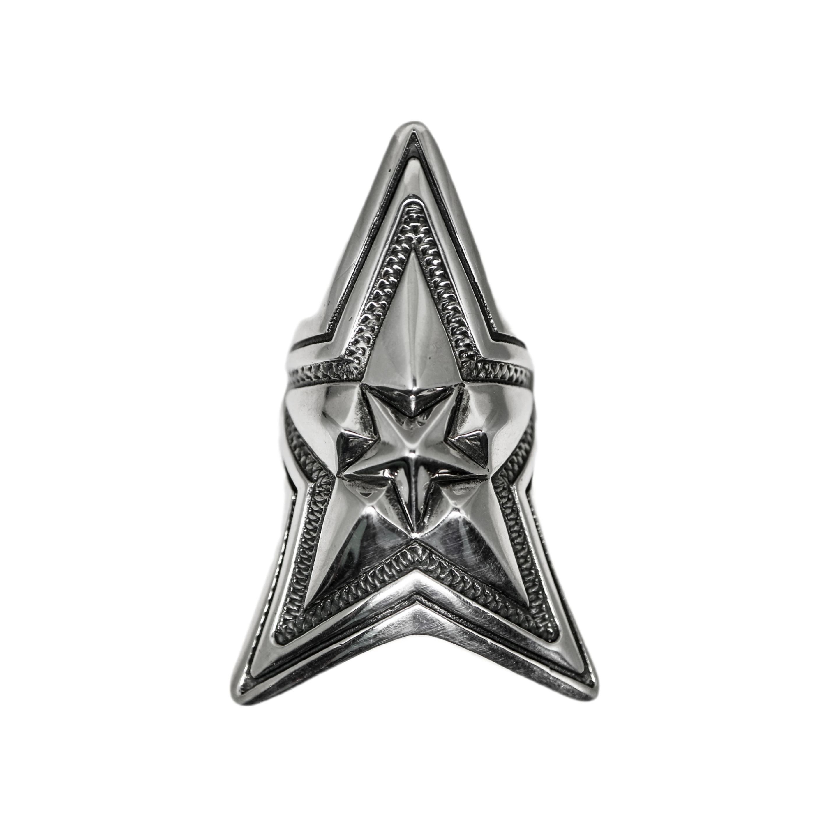 EXTRA LARGE STAR IN STAR RING
