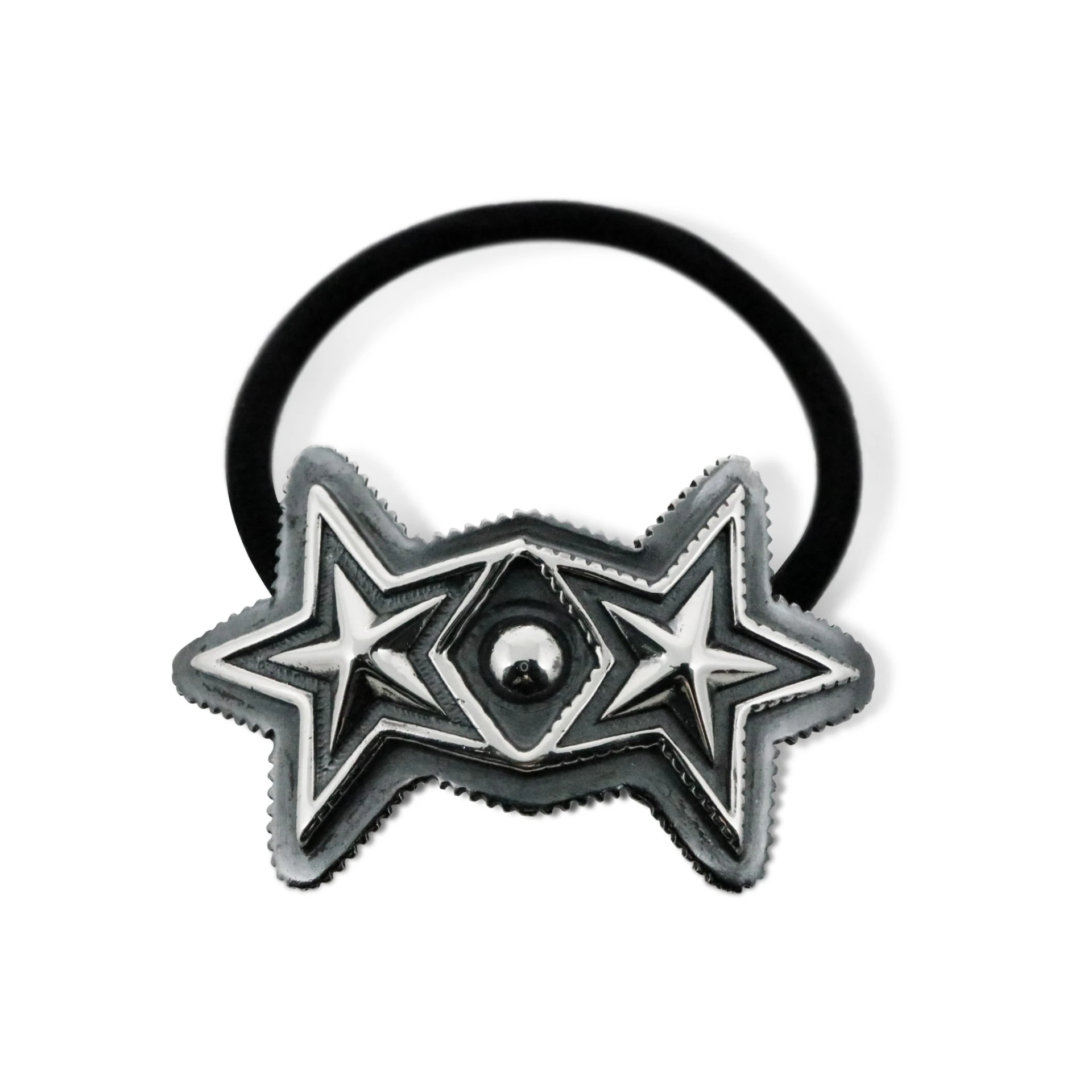 DOUBLE SHERIFF STAR HAIR TIE