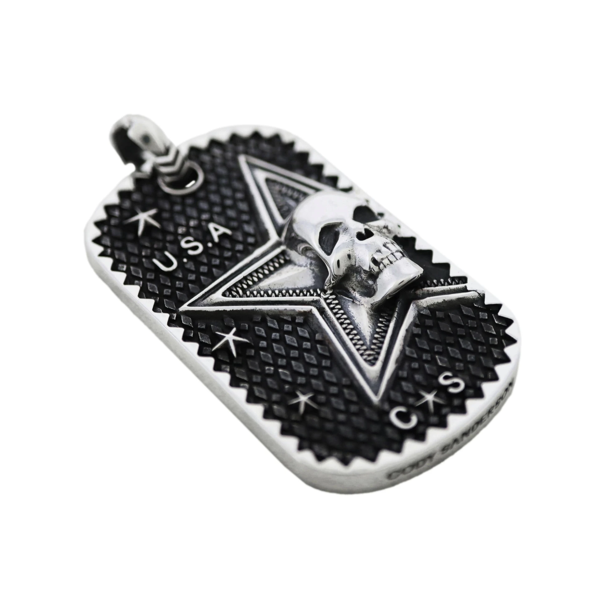 SKULL STAR FIGHT 4 PEACE DOG TAG