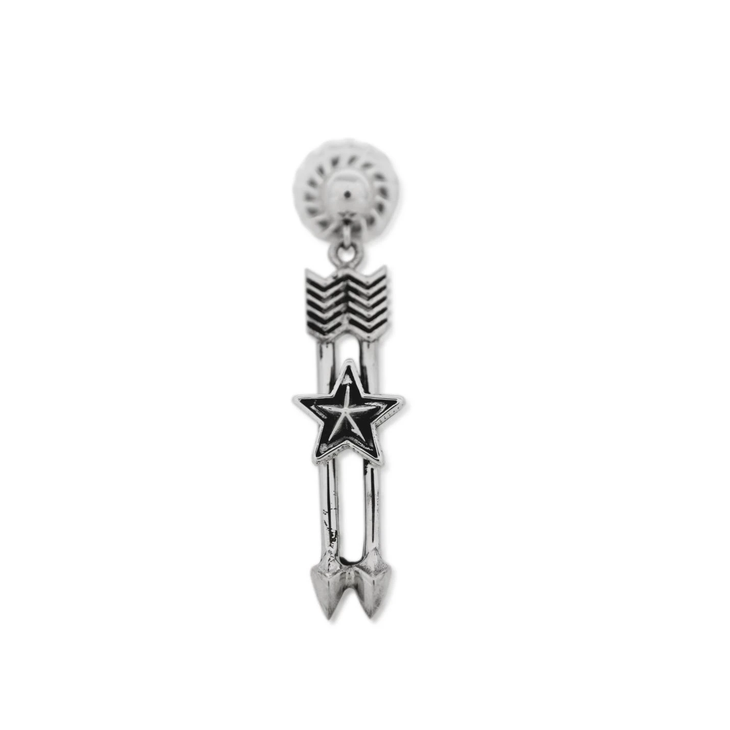 PARALLEL ARROWS W / STAR EARRING