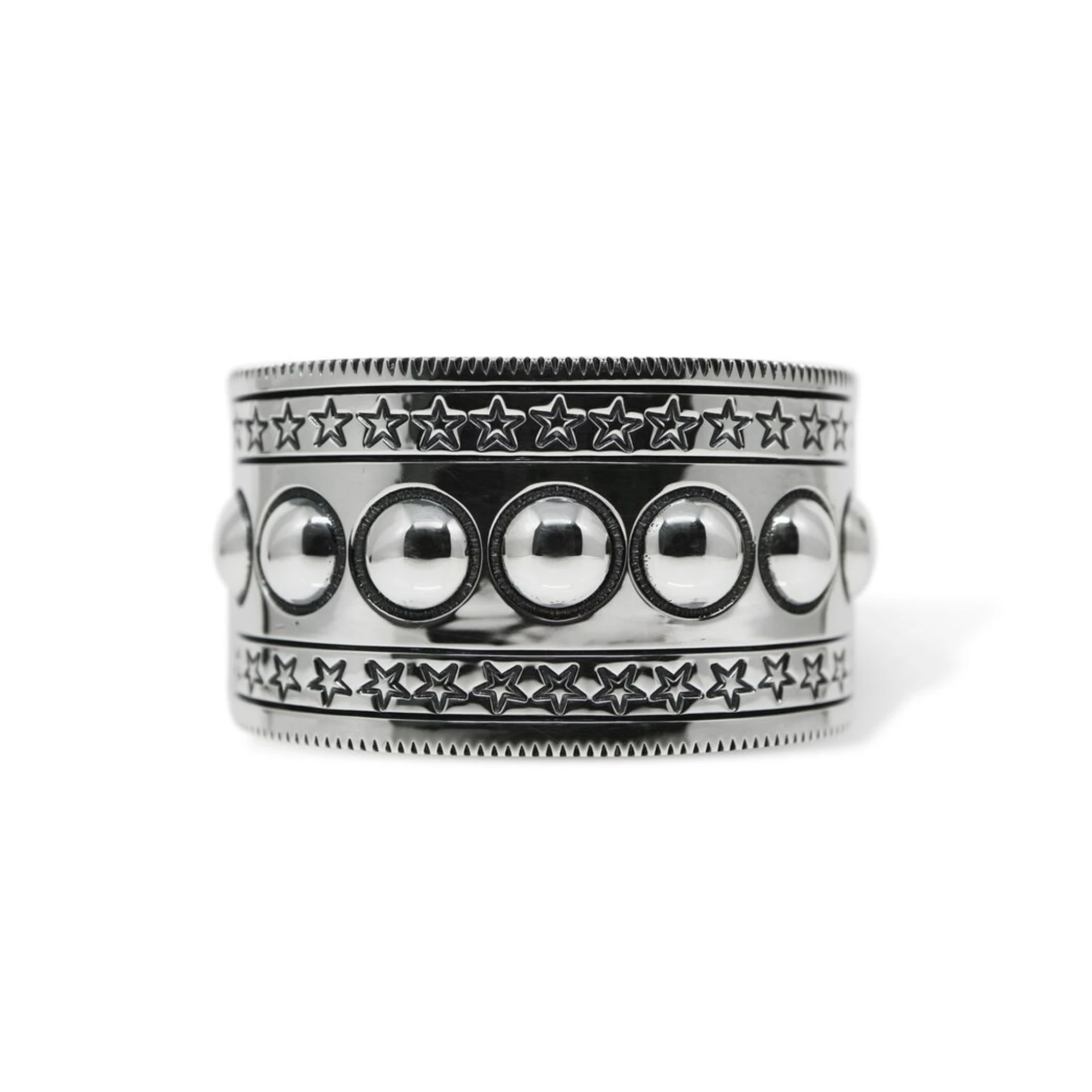 1.5INCH 9 MOONS W/ STARS COIN EDGE CUFF