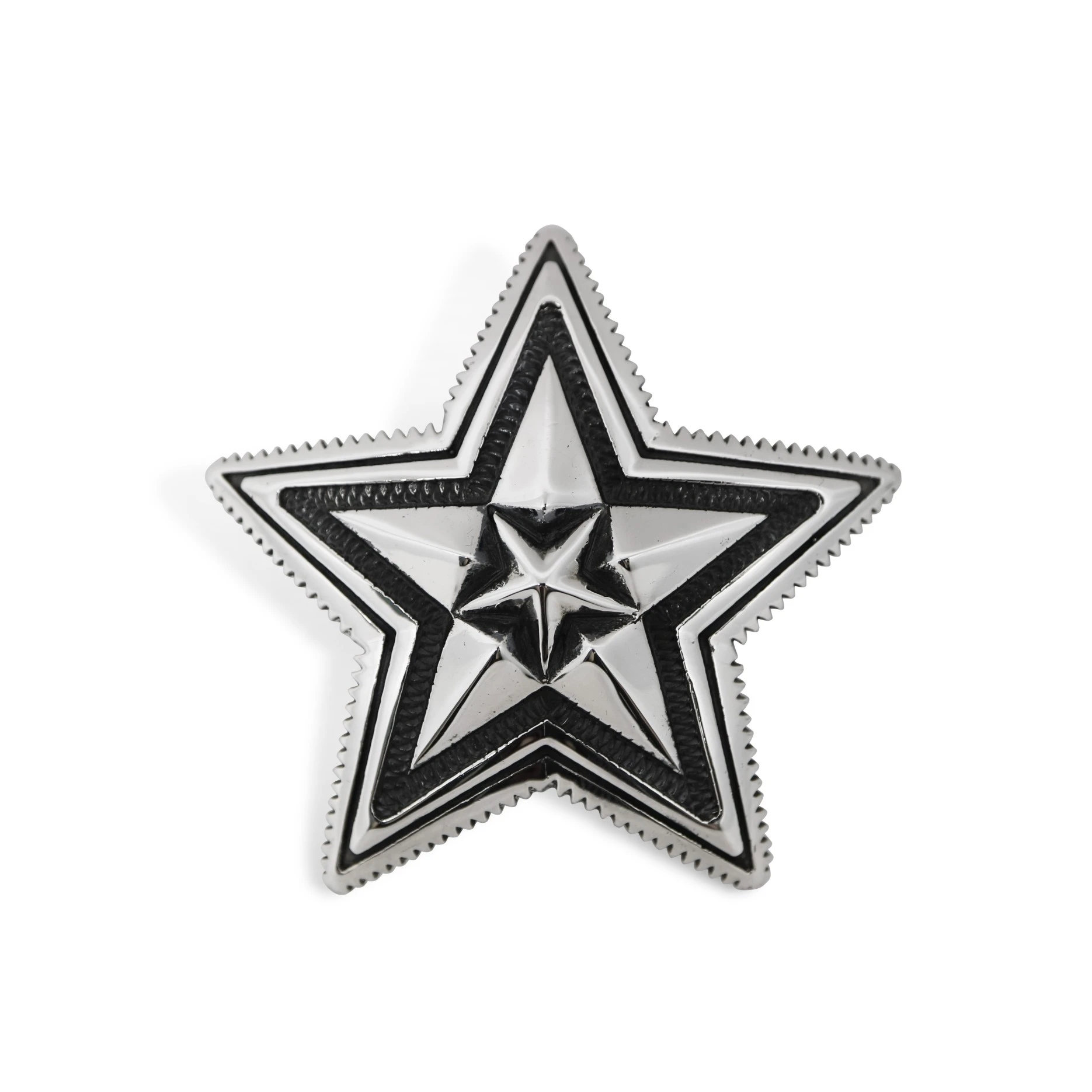 EXTRA LARGE COIN EDGE STAR IN STAR PENDANT