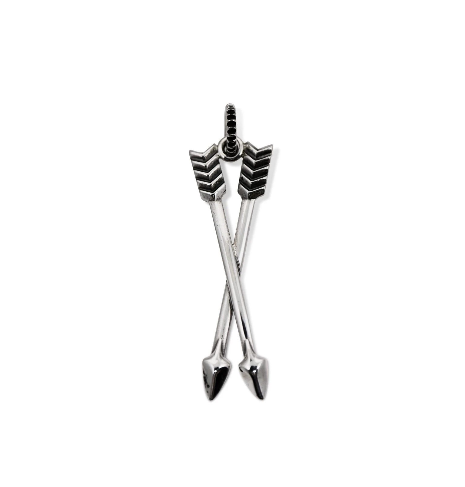 MEDIUM DOUBLE ARROW CROSSED PENDANT