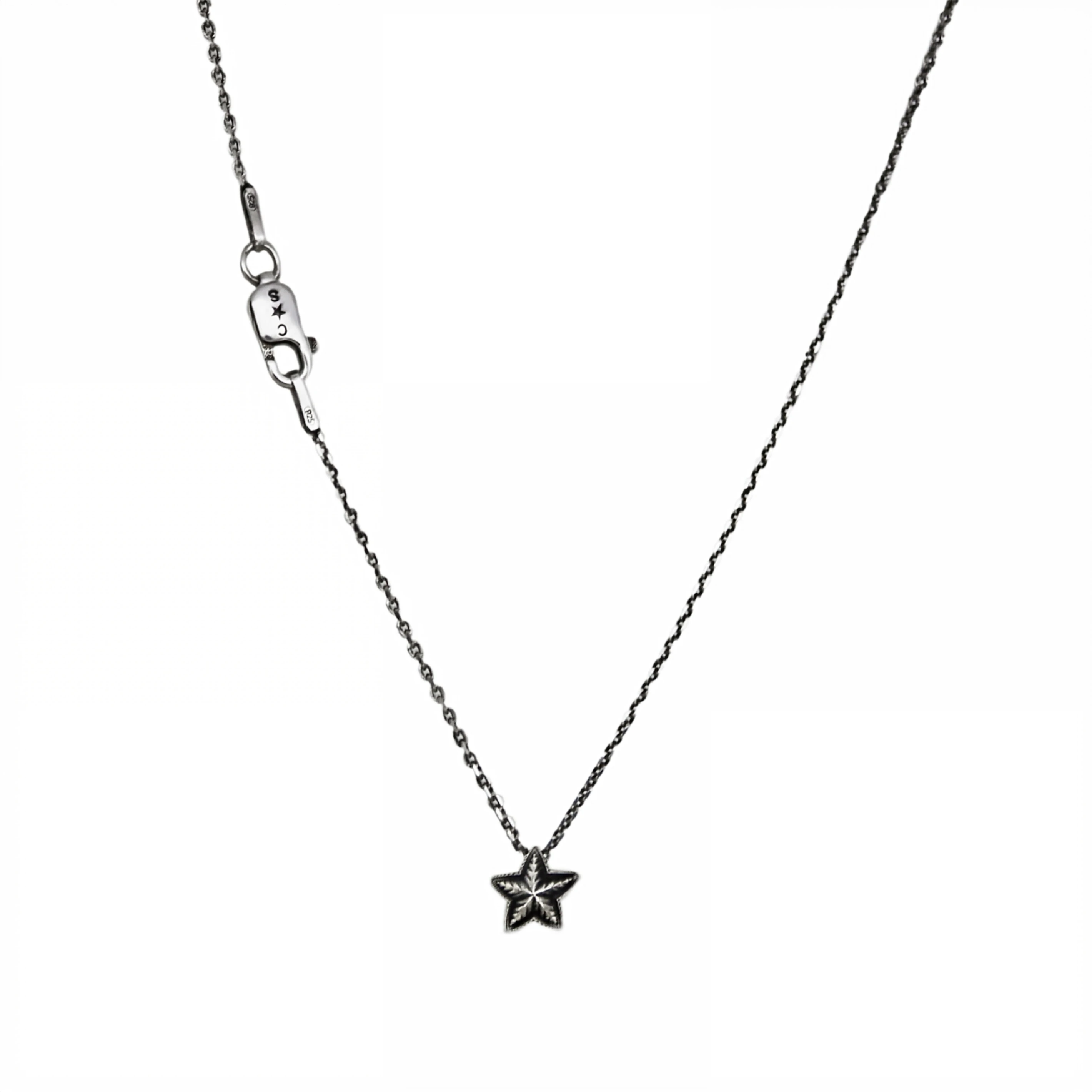 EXTRA TINY DOUBLE FACE DEPP STAR PENDANT WITH CHAIN