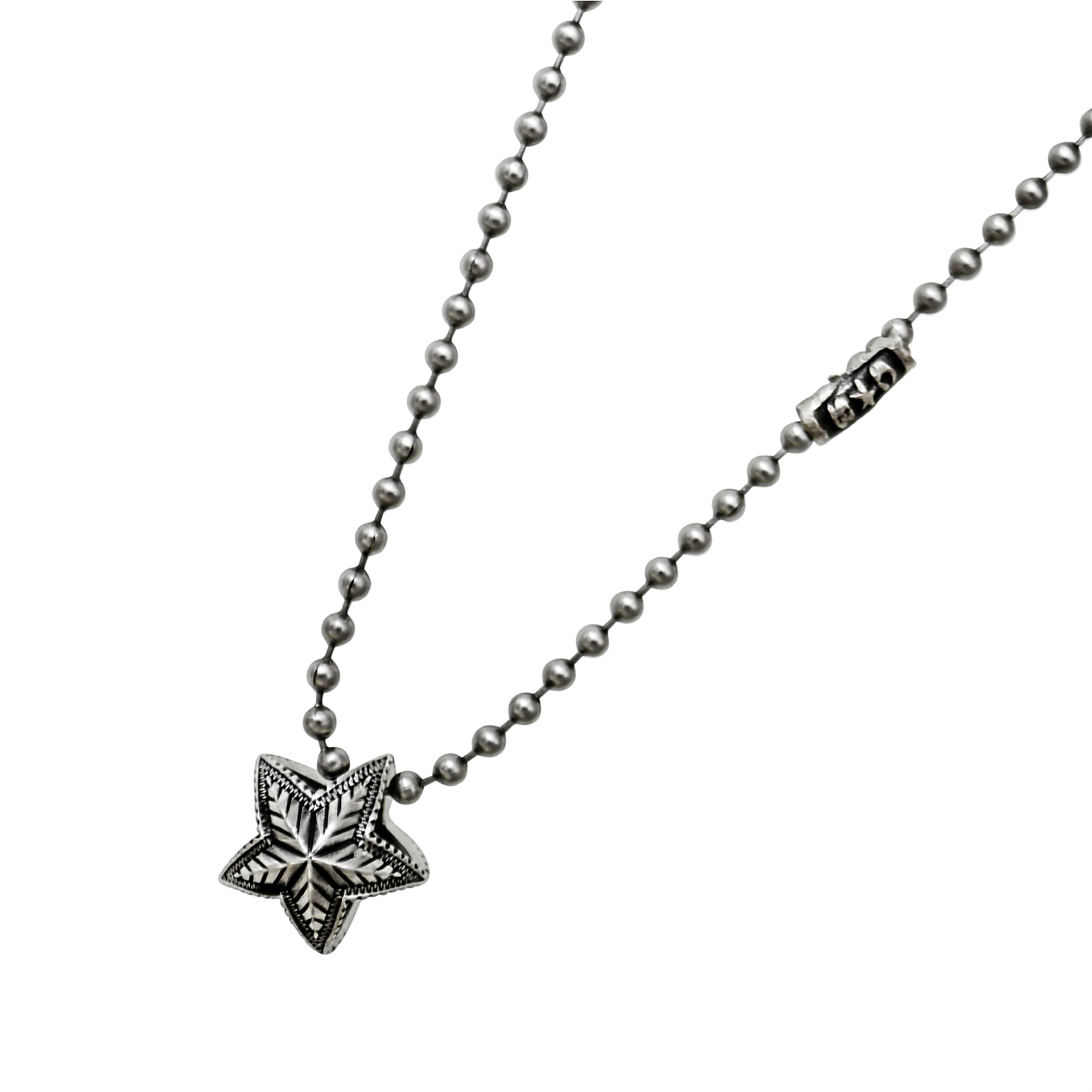 SMALL DOUBLE FACE DEPP STAR PENDANT WITH CHAIN