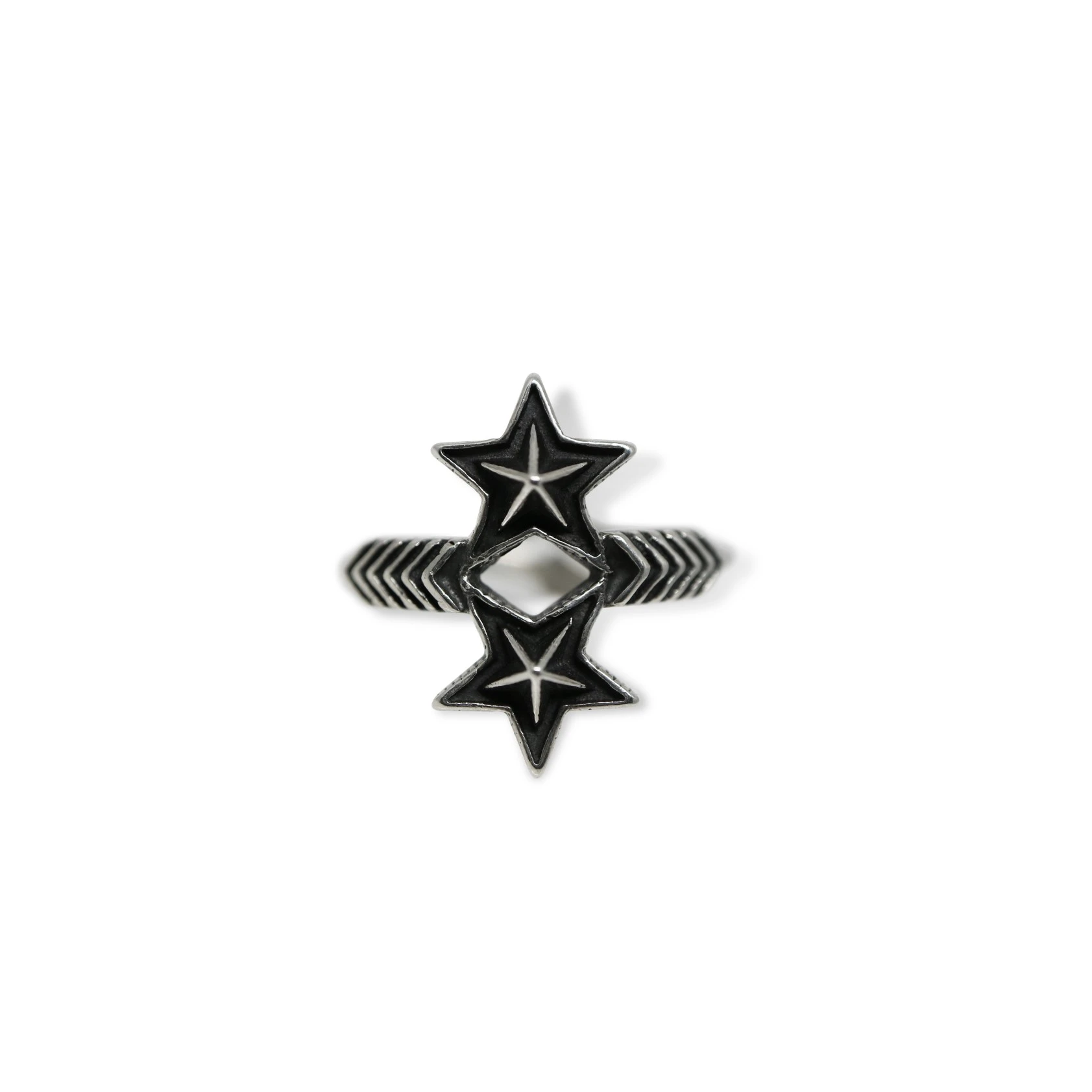 DOUBLE ARROW DOUBLE SMALL STAR RING