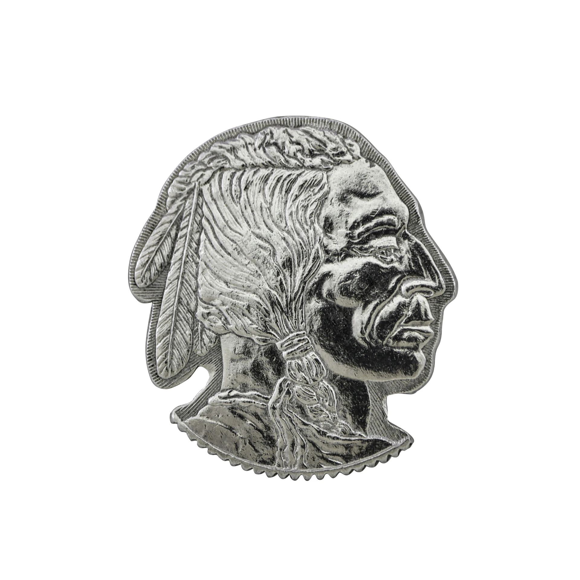 CS AMERICAN INDAIN HEAD SILVER BULLION COIN RING