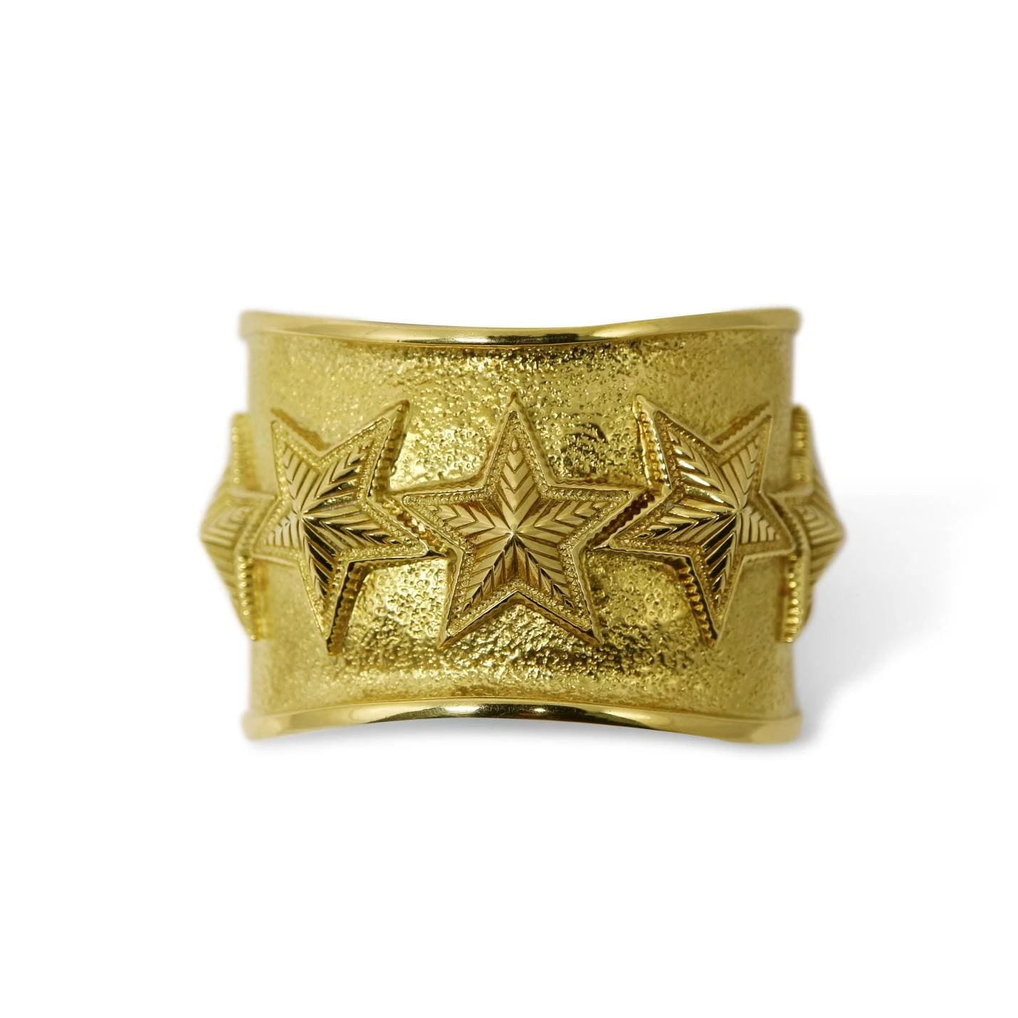 EXTRA HEAVY 5 DEPP STAR CUFF 18K GOLD - VIP EXCLUSIVE