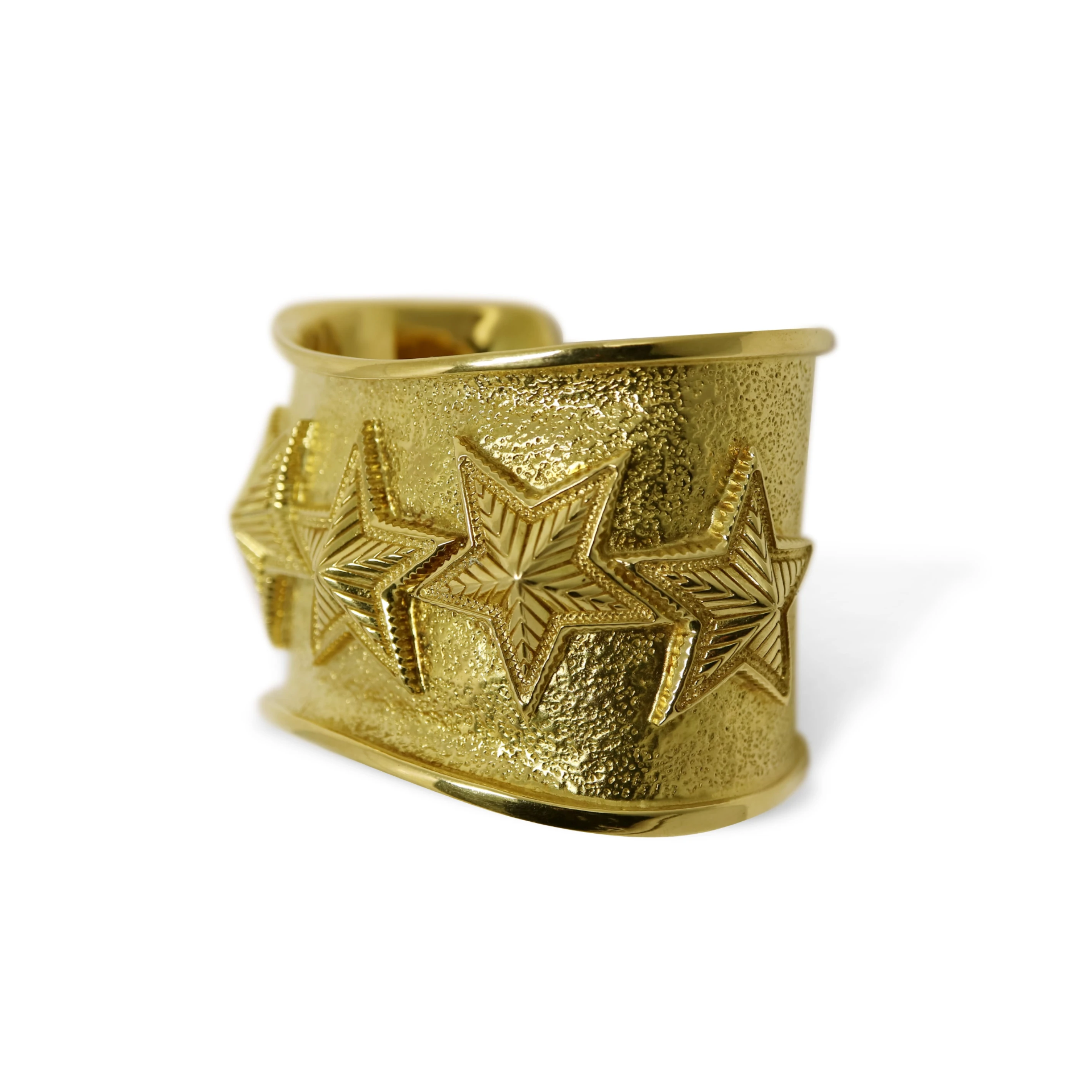 EXTRA HEAVY 5 DEPP STAR CUFF 18K GOLD - VIP EXCLUSIVE