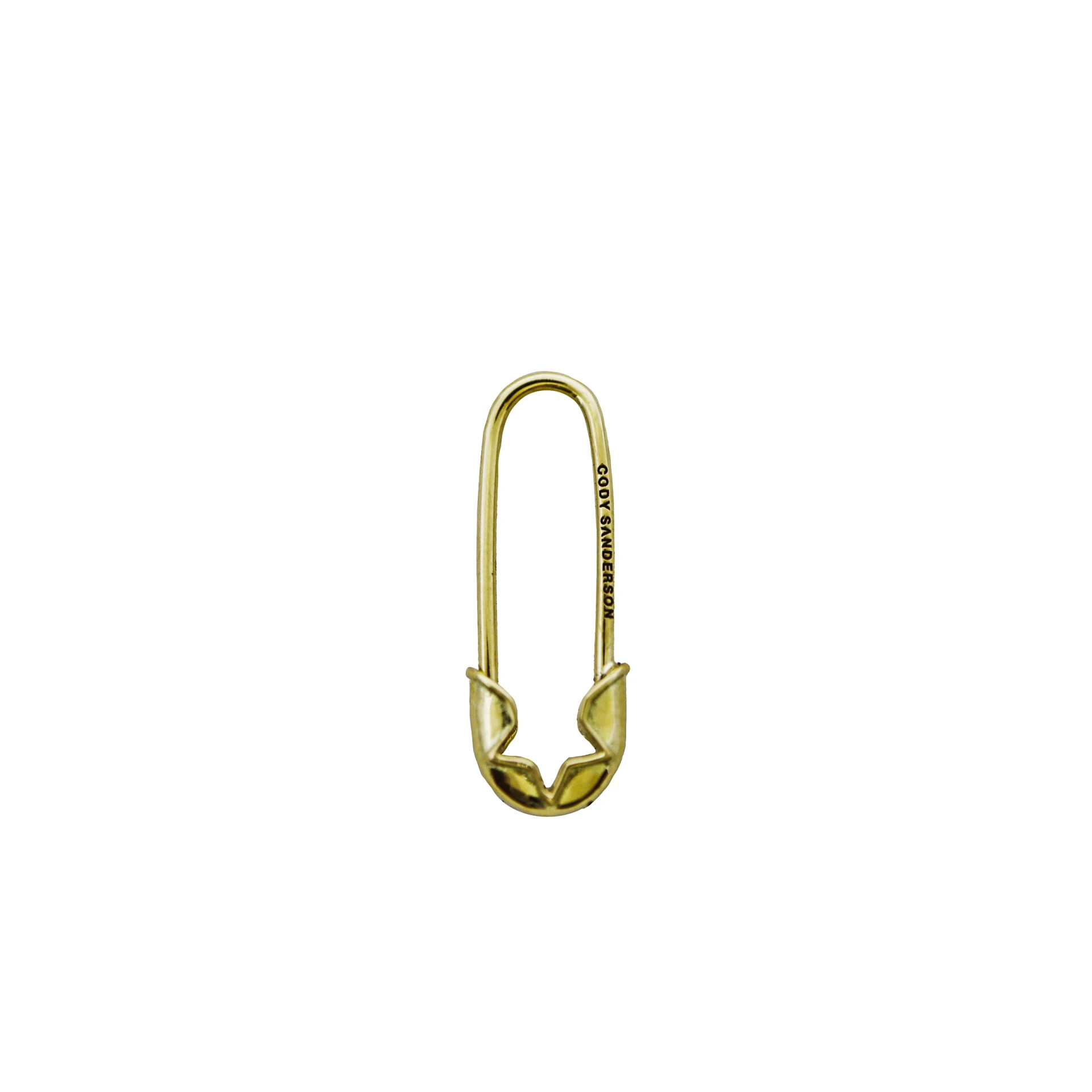 EXTRA TINY PIN-UP STAR SAFETY PIN EARRING 18K GOLD - RIGHT - VIP EXCLUSIVE