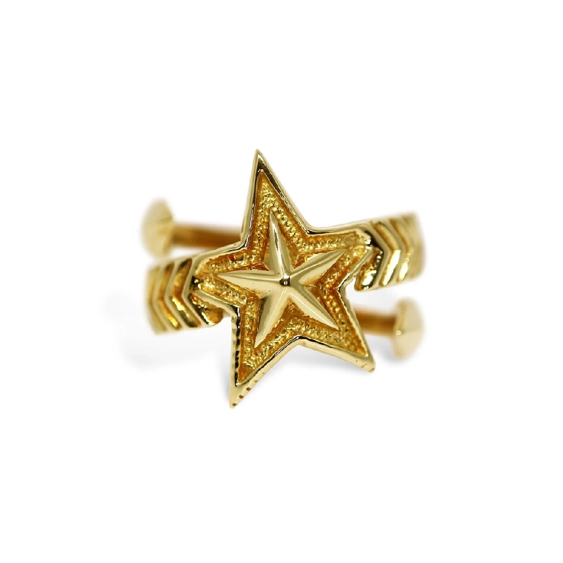 DOUBLE LARGE ARROW LARGE STAR 18K GOLD - VIP EXCLUSIVE