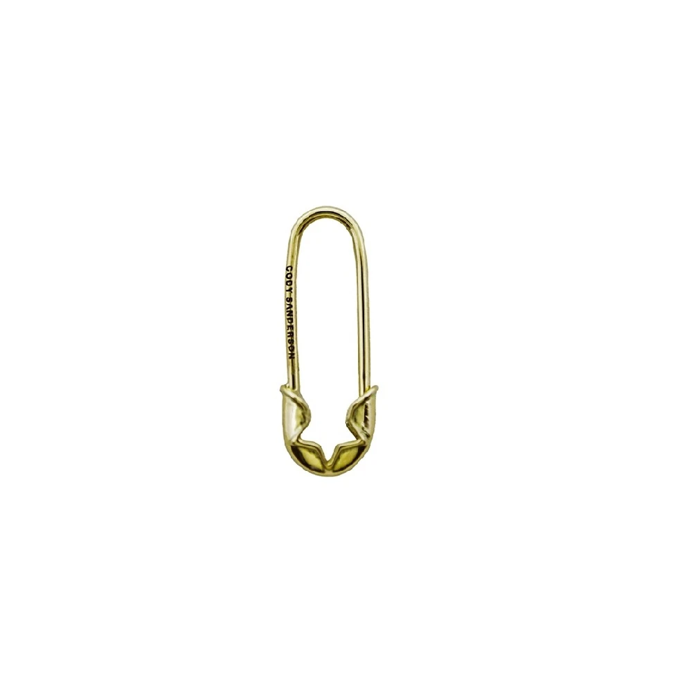 EXTRA TINY PIN-UP STAR SAFETY PIN EARRING 18K GOLD - LEFT - VIP EXCLUSIVE