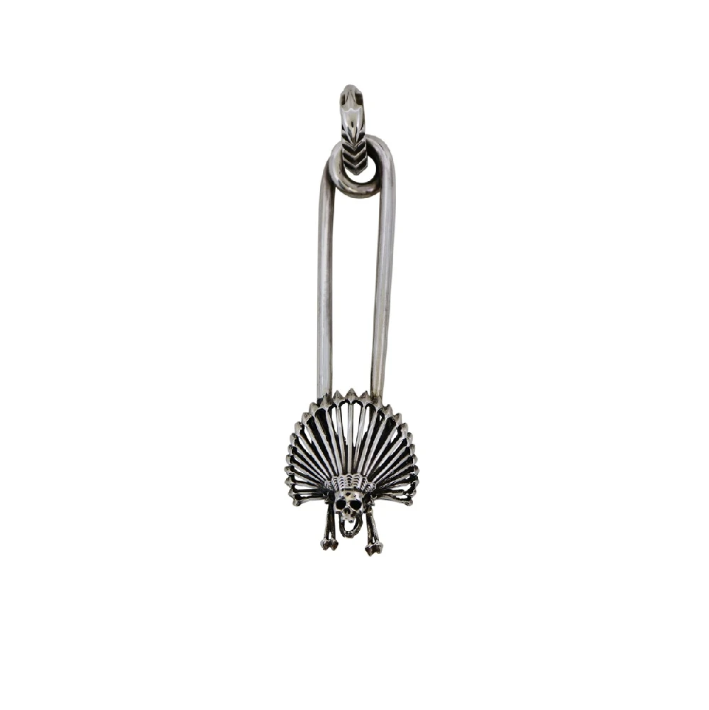 DOUBLE ARROW CHIEF KILL HATER SAFETY PIN PENDANT