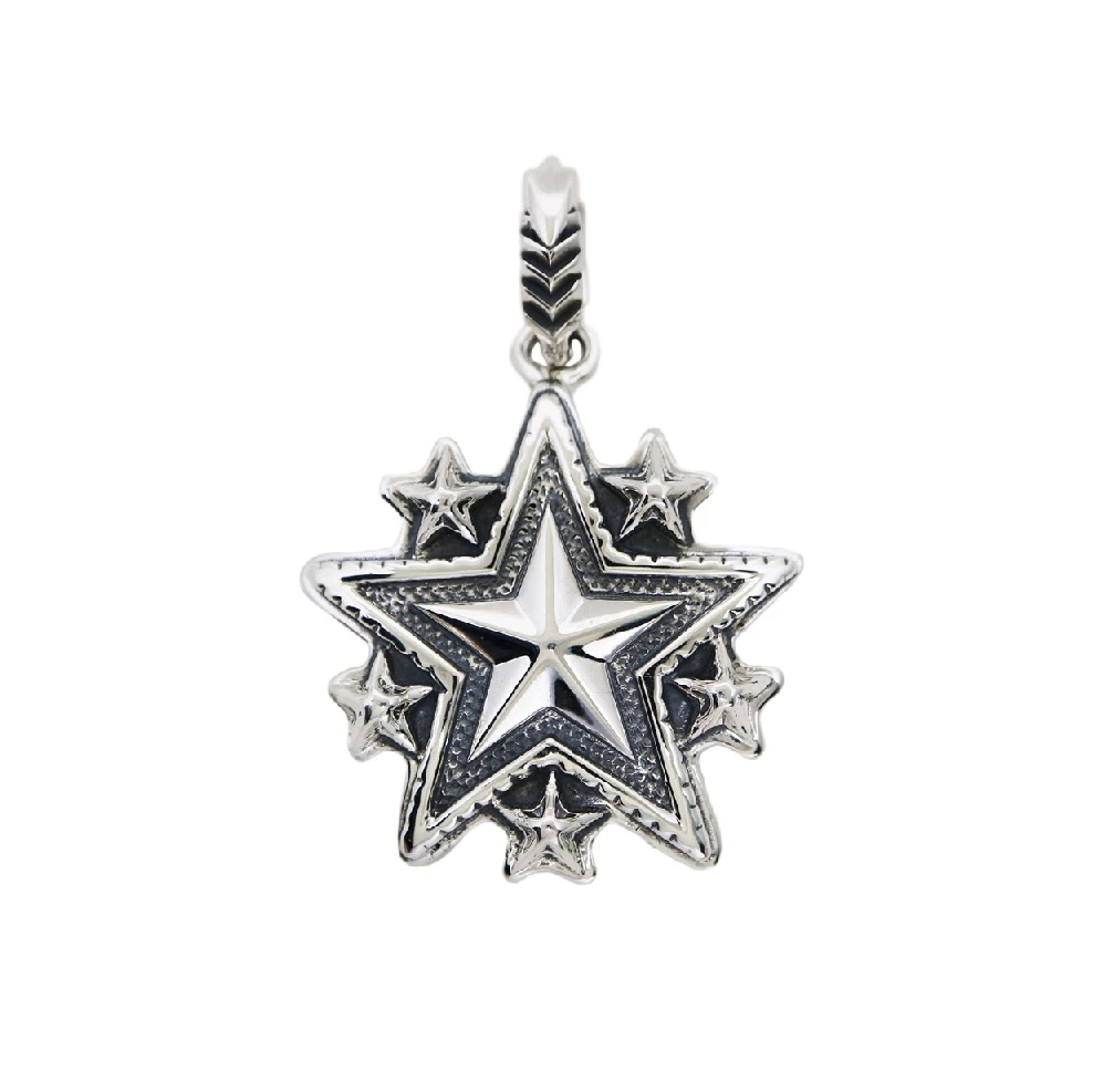 LARGE SHERIFF STARRY W / ARROW TAIL BAIL PENDANT