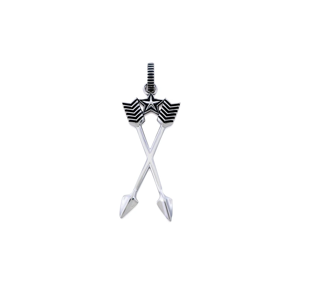 MEDIUM DOUBLE ARROW STAR PENDANT