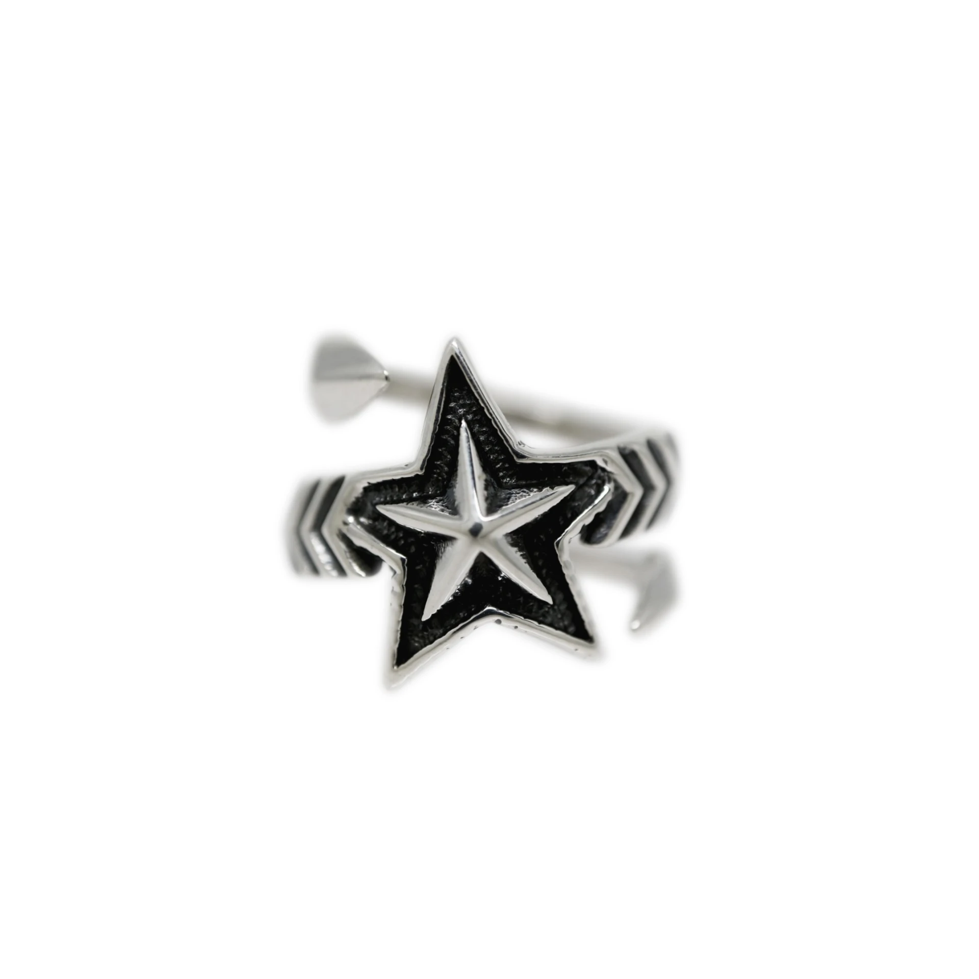 DOUBLE LARGE ARROW LARGE STAR RING