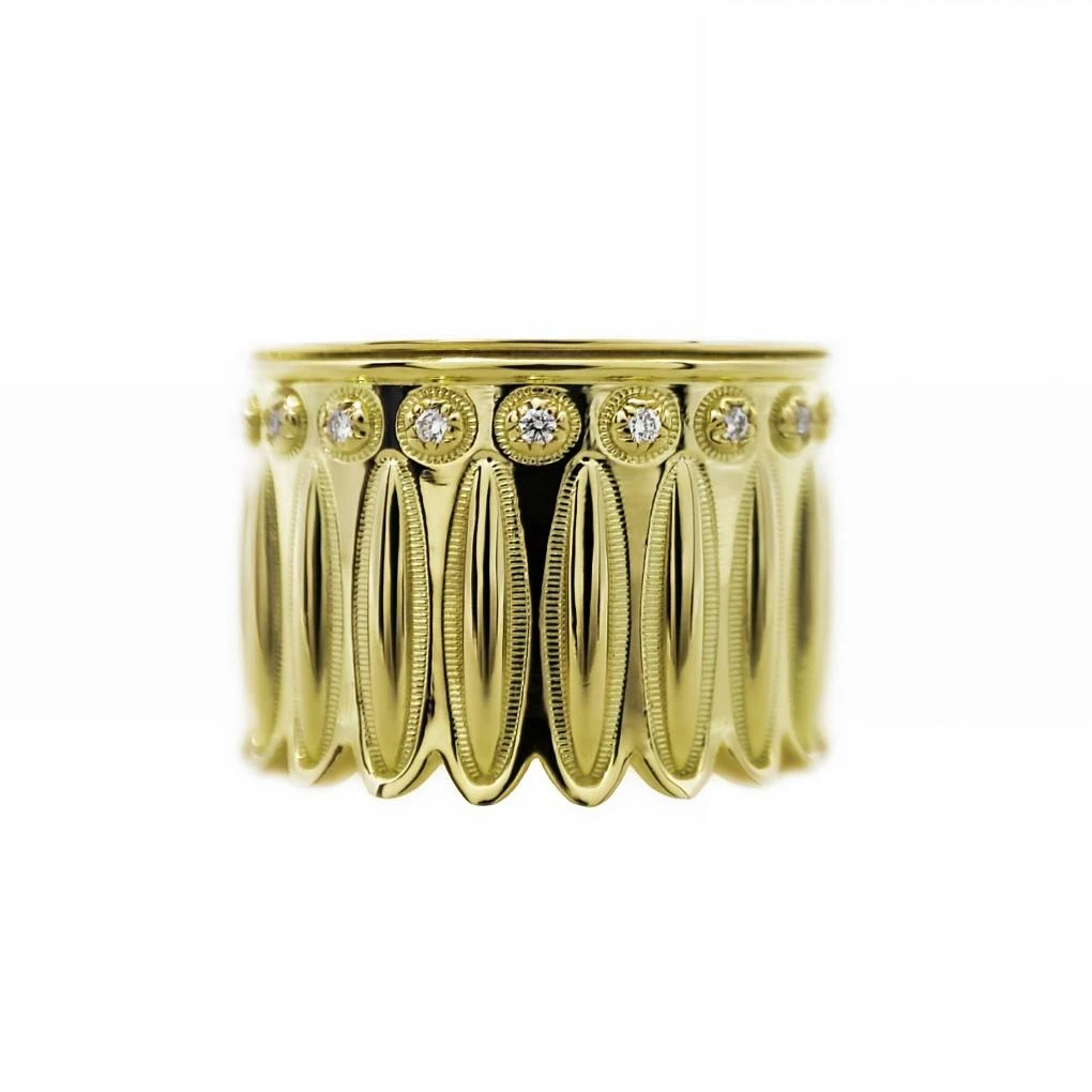 FEATHER HEAD STAR RING 18K GOLD WITH DIAMONDS - VIP EXCLUSIVE