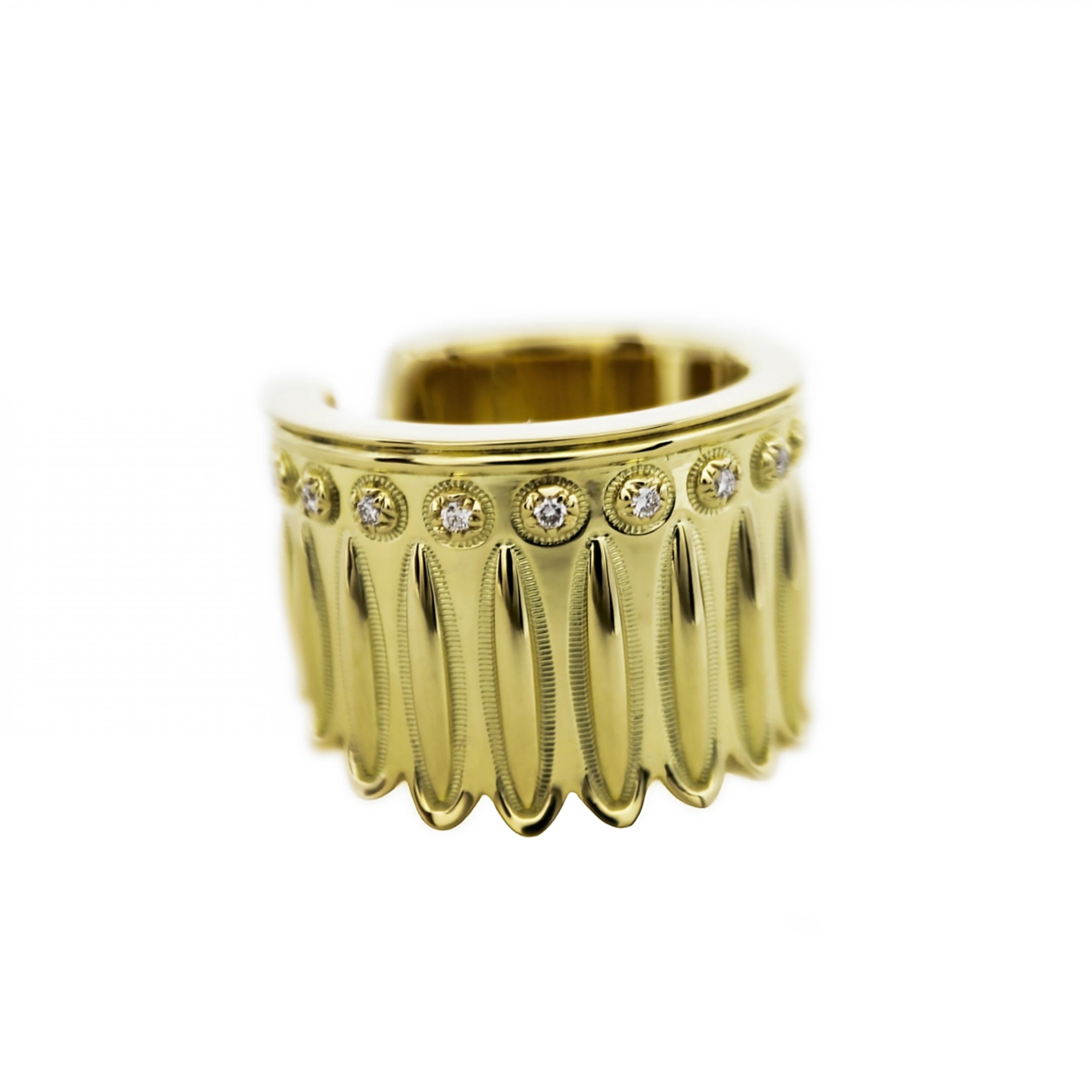 FEATHER HEAD STAR RING 18K GOLD WITH DIAMONDS - VIP EXCLUSIVE