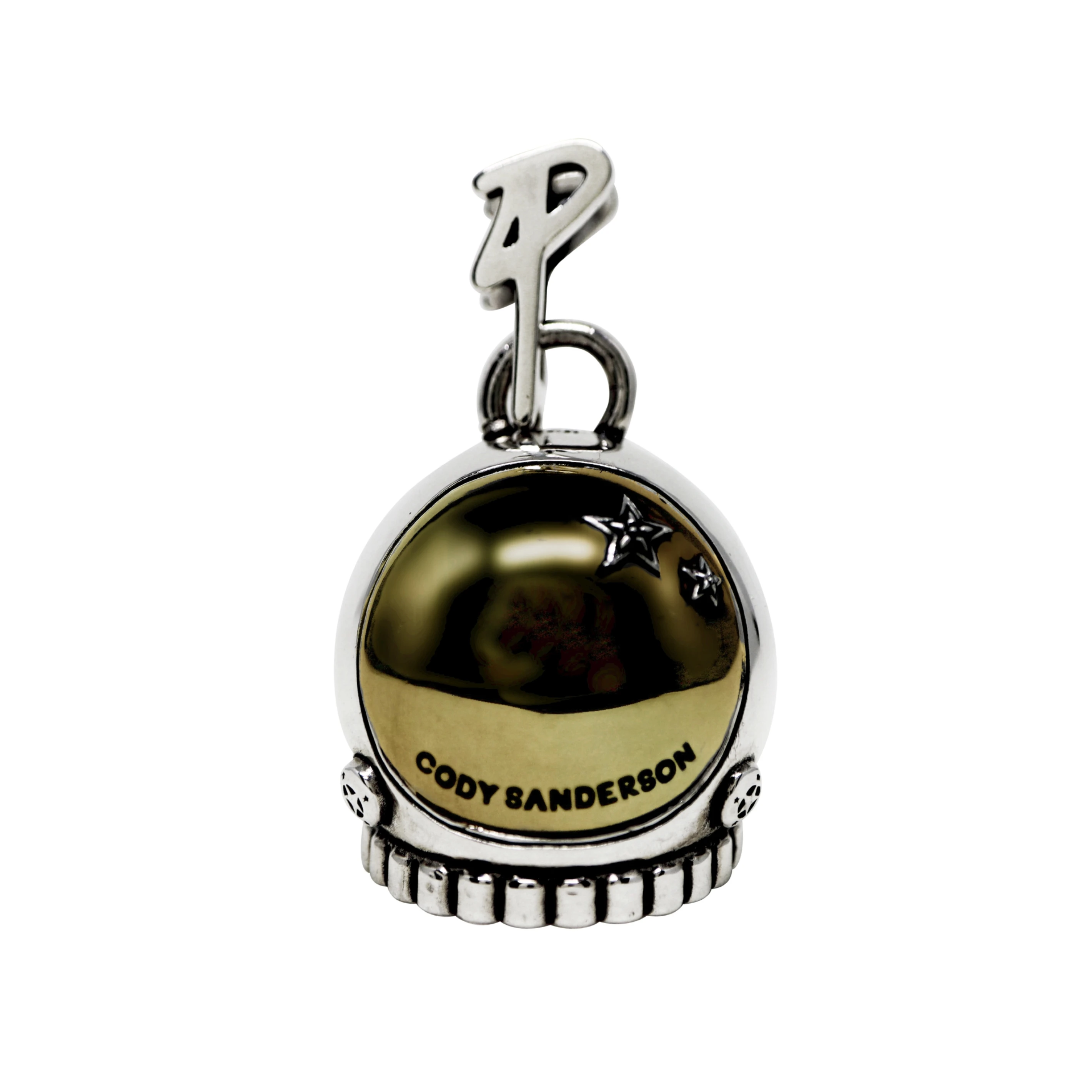 CO - BRANDED SPACE PARROT MAN HELMET PENDANT IN GOLD