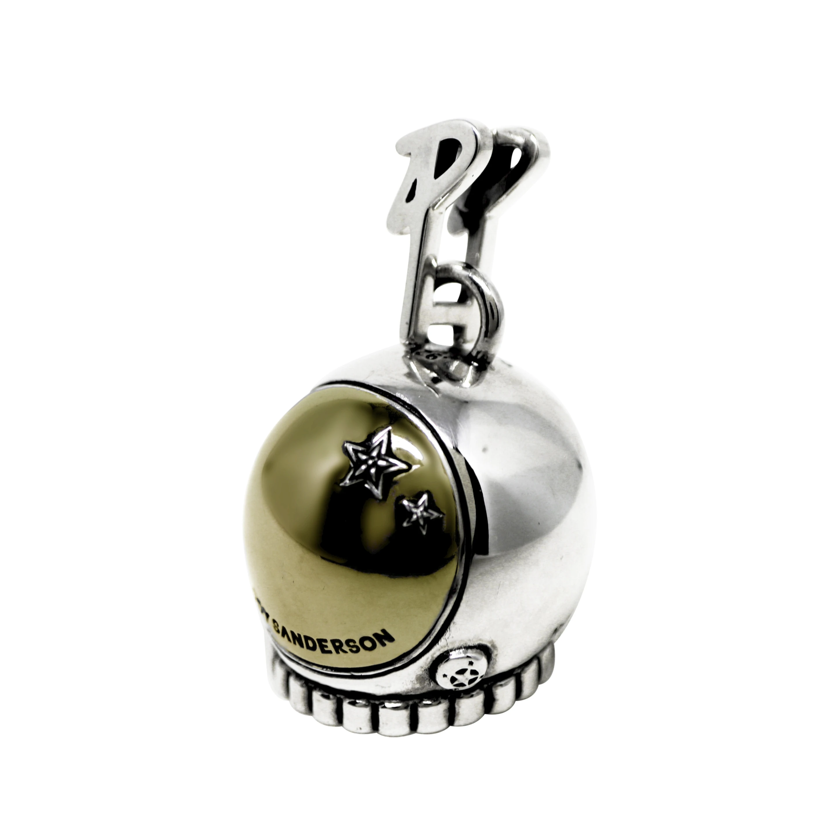 CO - BRANDED SPACE PARROT MAN HELMET PENDANT IN GOLD