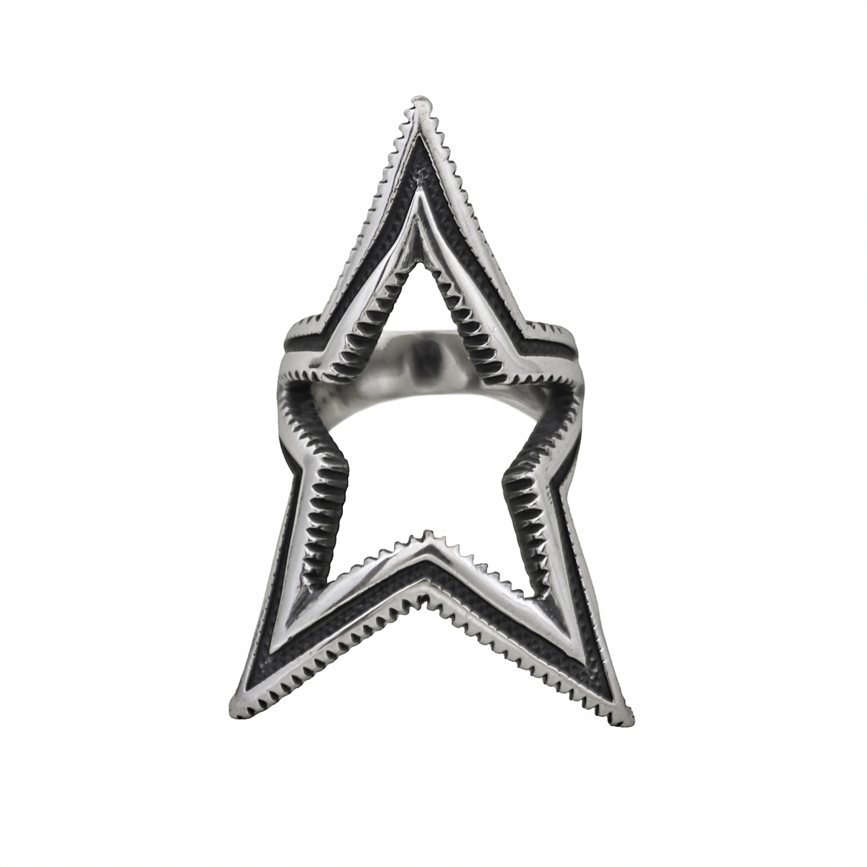 EXTRA LARGE CUT OUT STAR RING