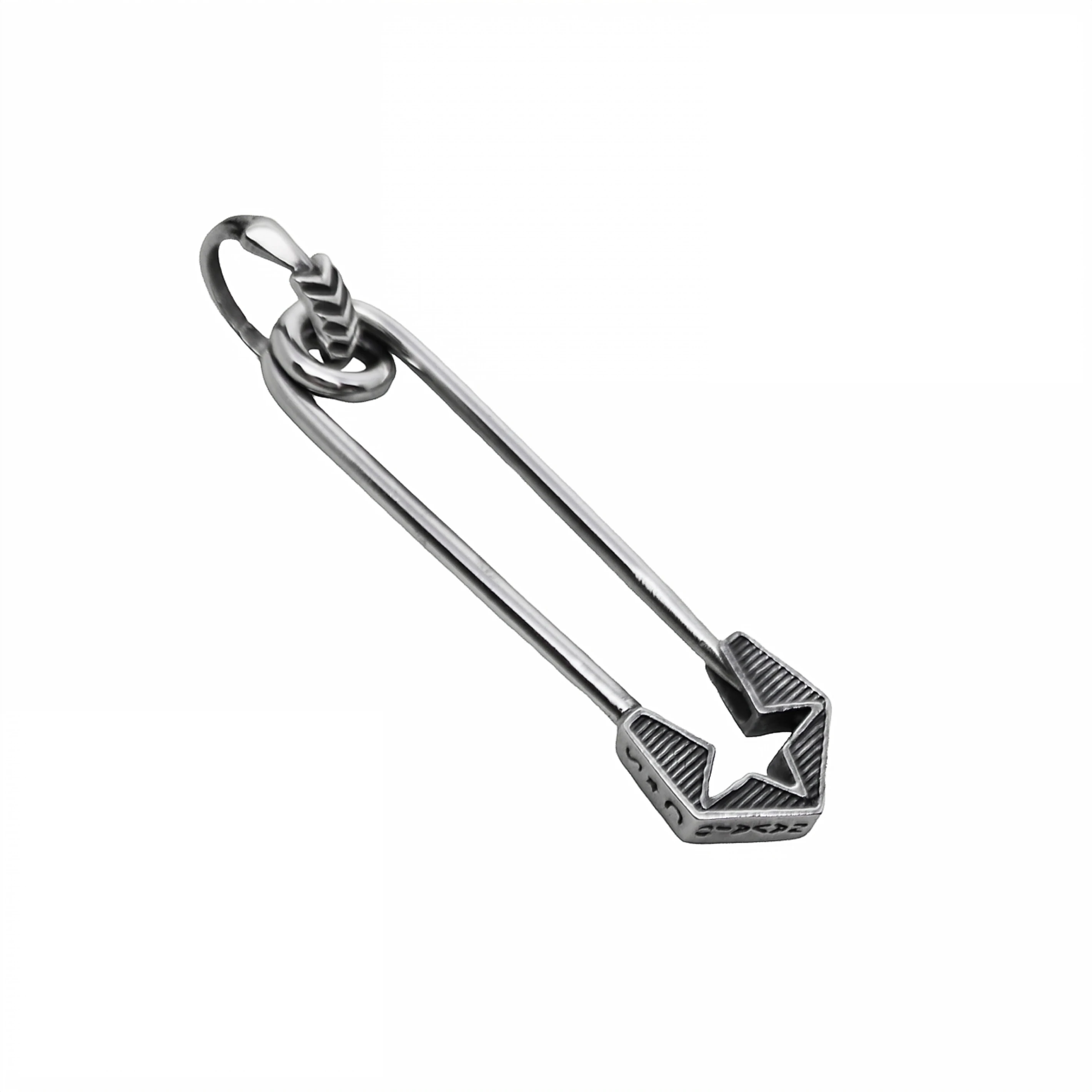 SQUARE SAFETY PIN W/ ARROW BAIL