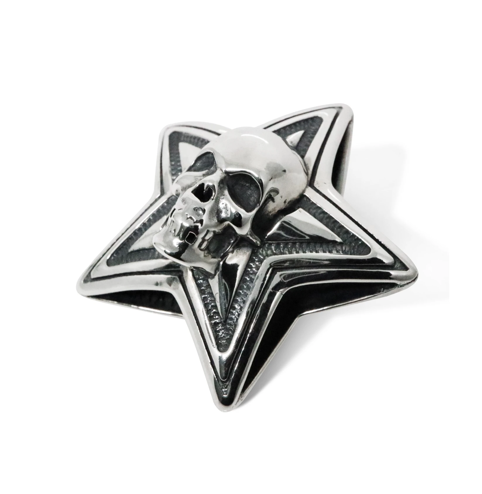 DOUBLE FACE SKULL STAR PENDANT
