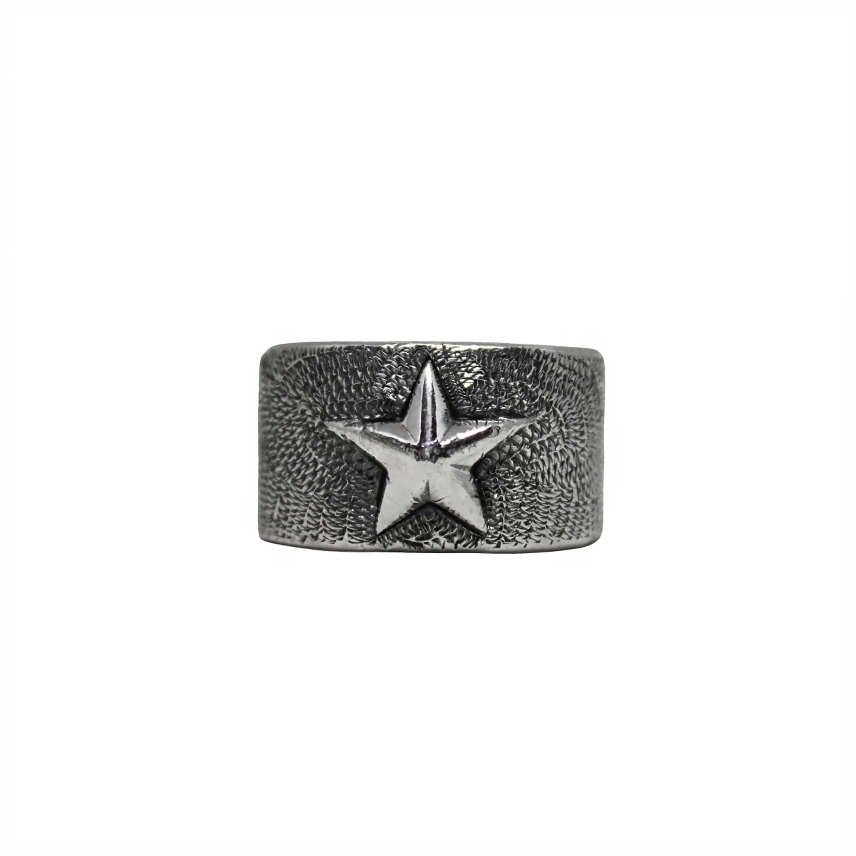 PLAIN TEXTURE STAR RING