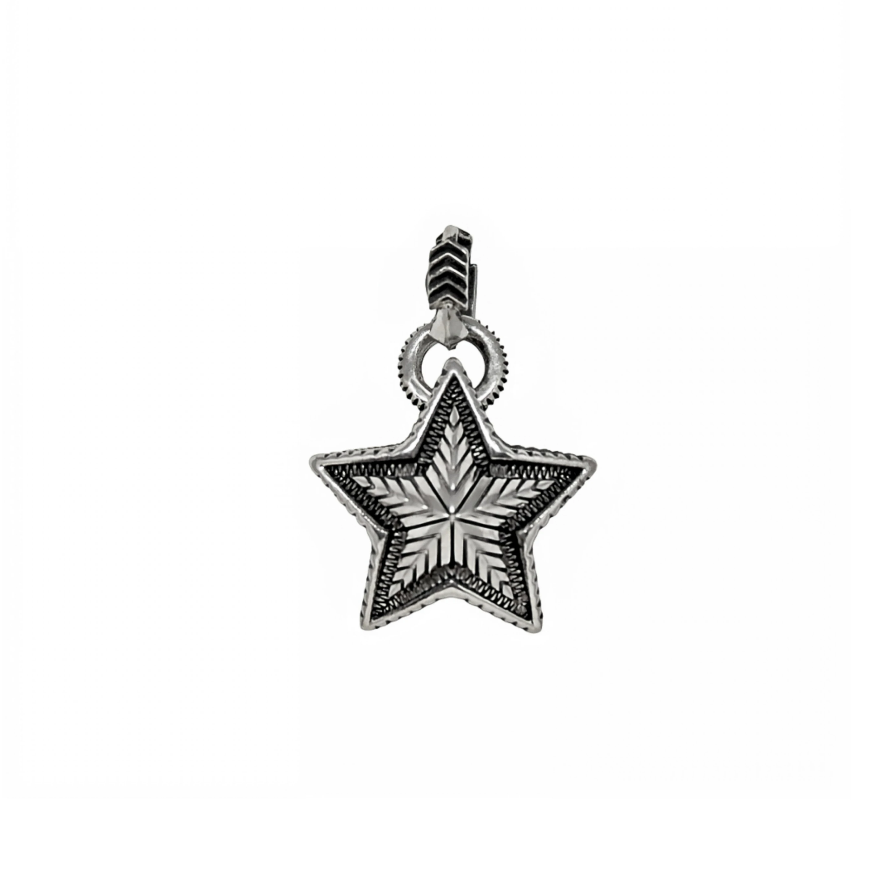 TINY REVERSIBLE STAR W / ARROW BAIL PENDANT