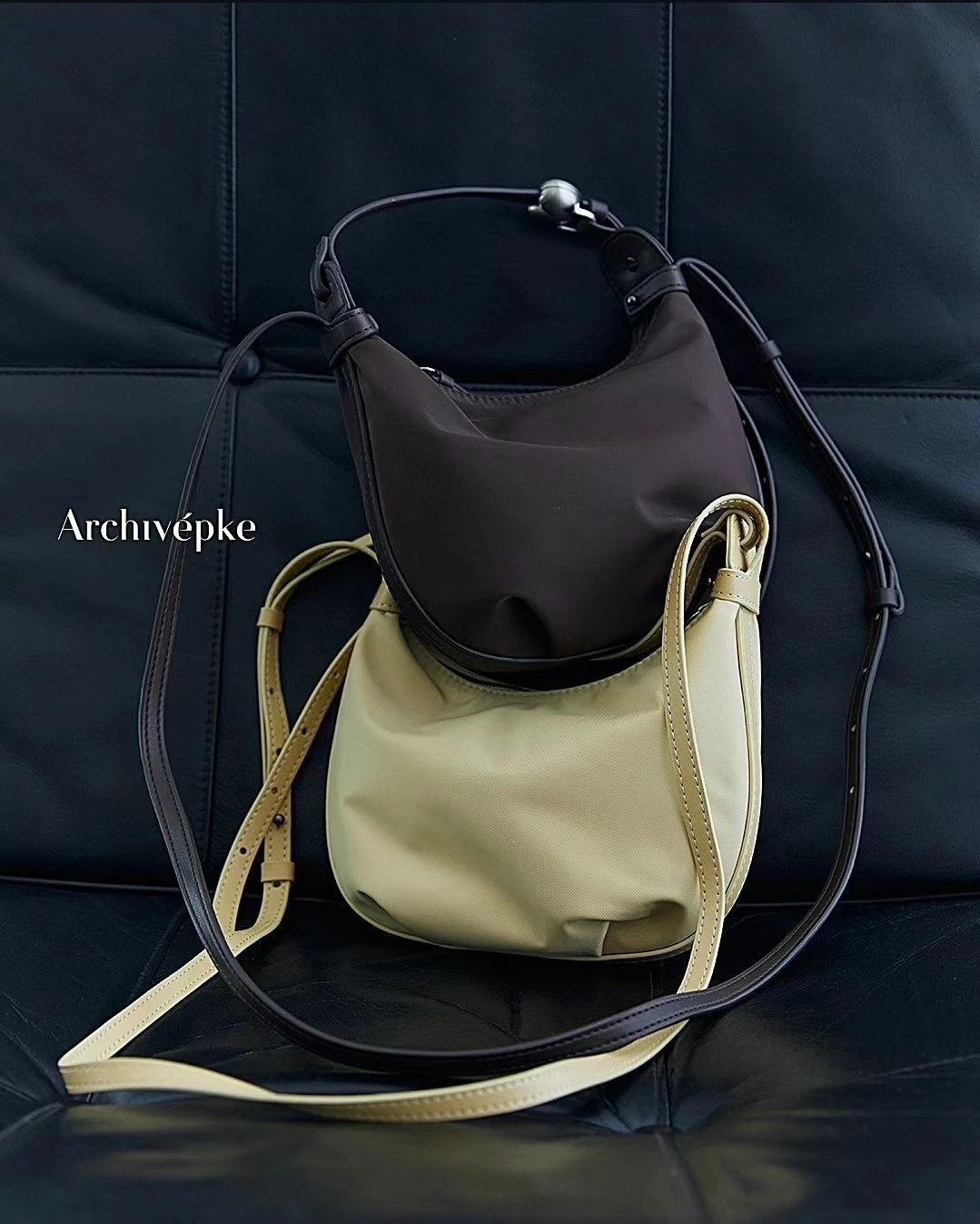 現貨Archivepke 小月亮包luv mini bag咖
