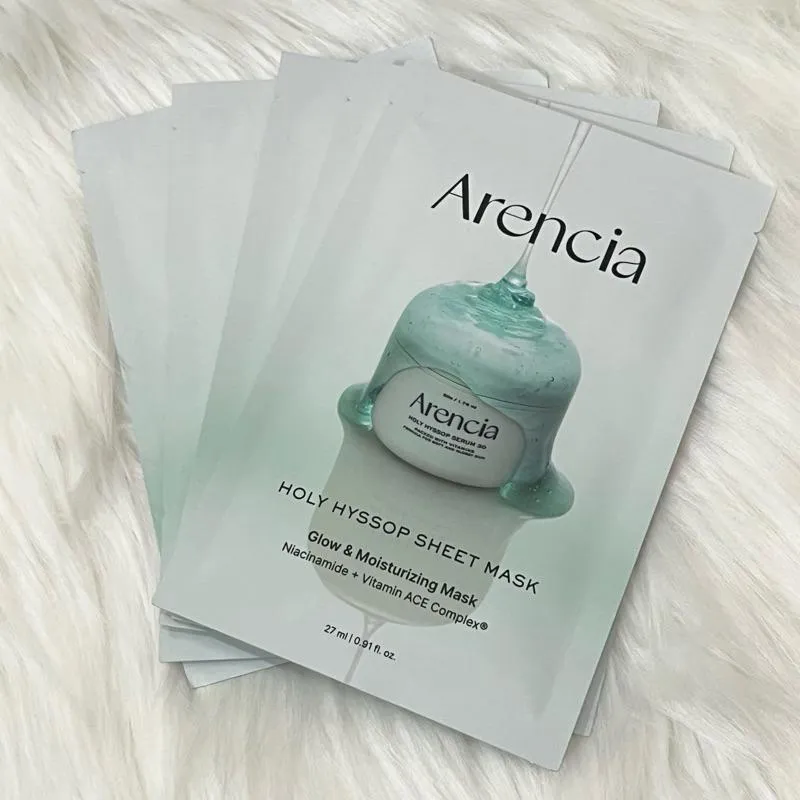 現貨 Arencia ｜高效透亮牛膝草 光澤精華面膜 單片 一盒五入
