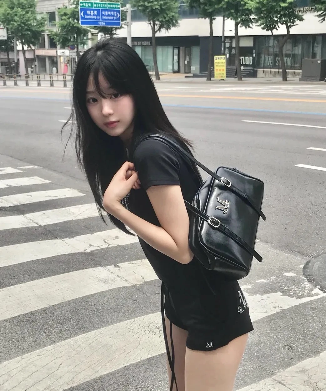 Mucent 金屬logo側背大保齡球包