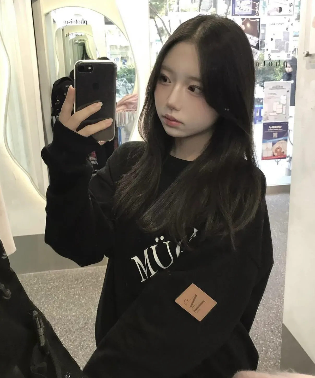Mucent signature logo大學tee-2 colors LEATHER POINT SIGNATURE MTM UNISEX