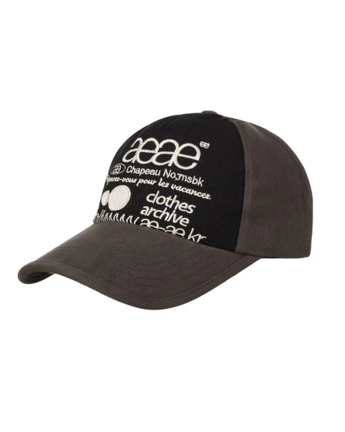 現貨Aeae WEB LOGO 5 PANNEL BALL CAP [DARK BROWN/BLACK]