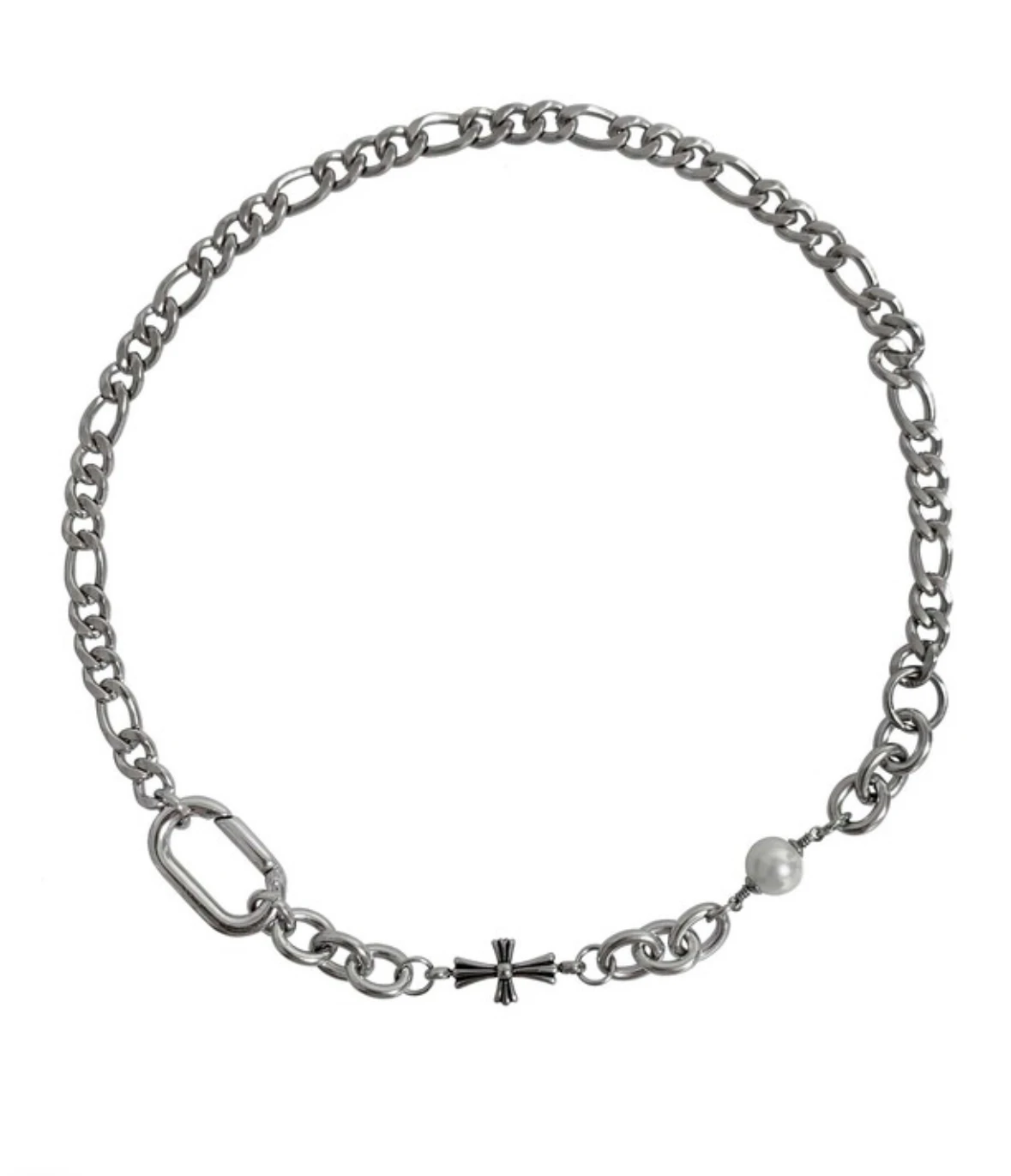 現貨Ofuse cross pearl choker-var sizes