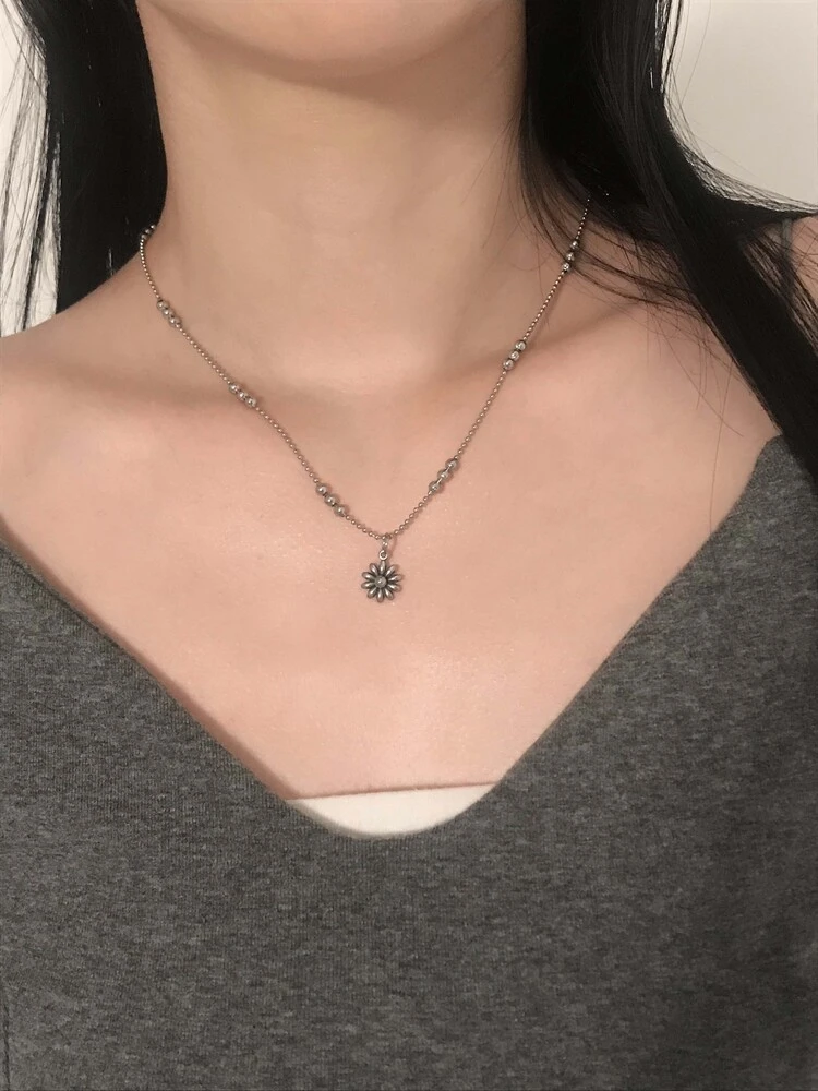 現貨Ofuse flower ball necklace-var sizes