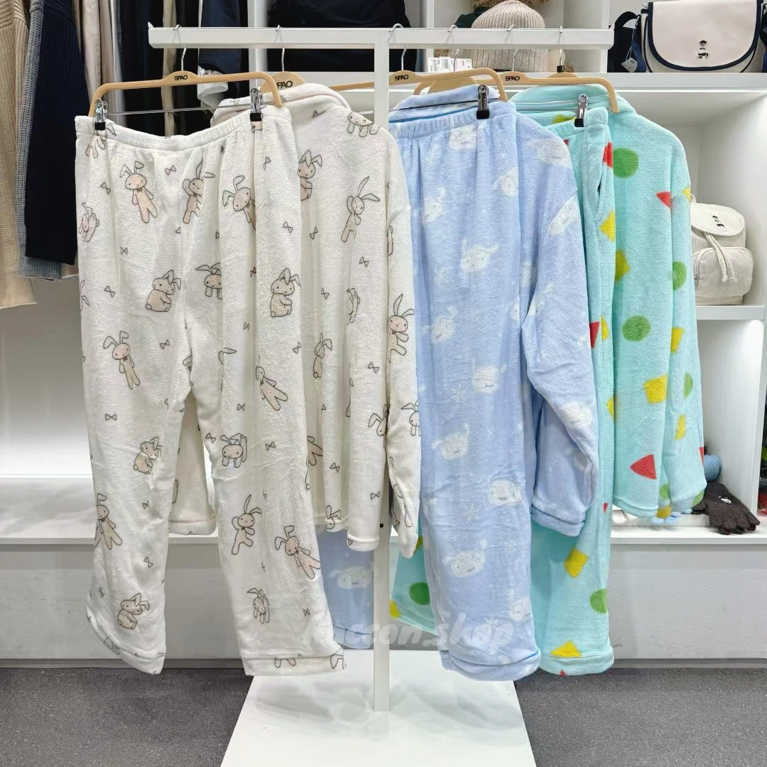現貨SPAO X 蠟筆小新法蘭絨長袖睡衣